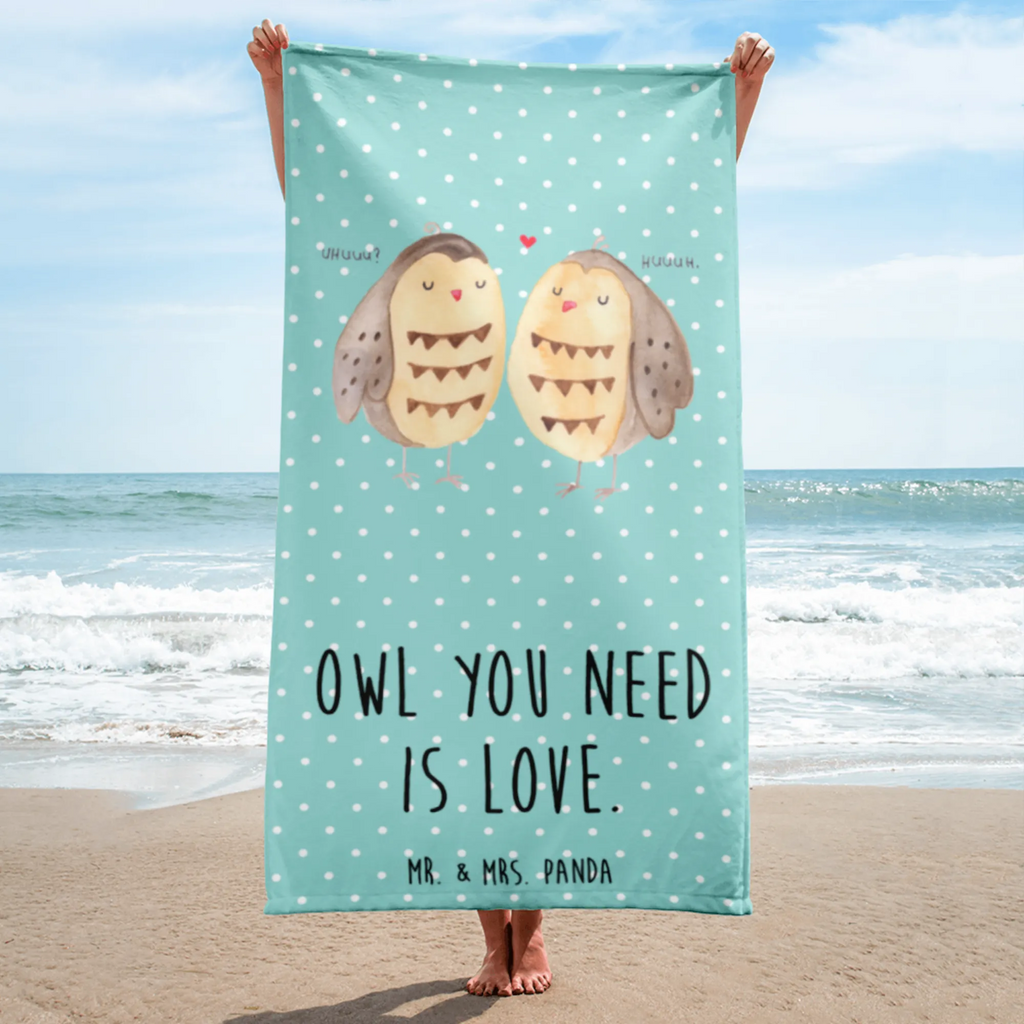 XL Badehandtuch Eulen Liebe Handtuch, Badetuch, Duschtuch, Strandtuch, Saunatuch, Eule, Eule Deko, Liebe, Hochzeit Spruch, Owl, All you need is love, Liebe Spruch, Freundin Geschenk, Freund, Wortspiel lustig