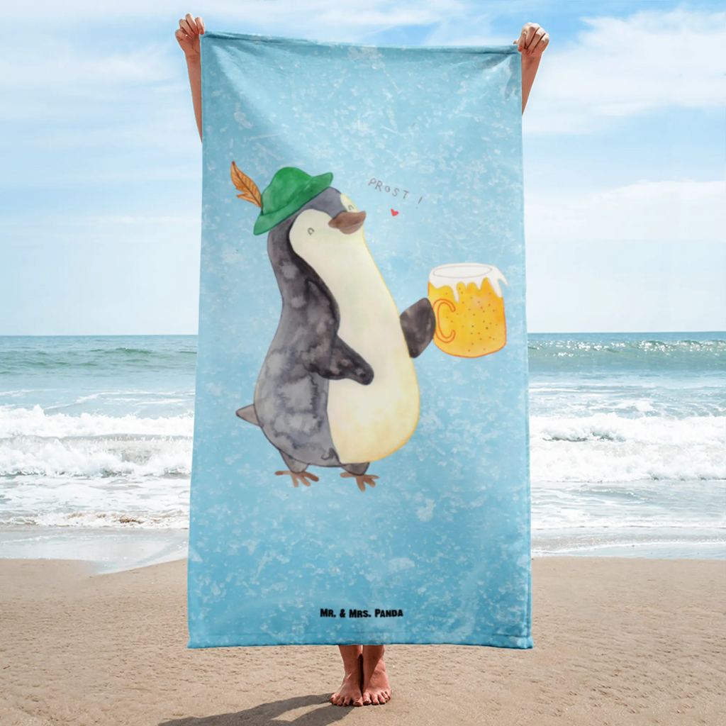 XL Badehandtuch Pinguin Bier Handtuch, Badetuch, Duschtuch, Strandtuch, Saunatuch, Pinguin, Pinguine, Bier, Oktoberfest