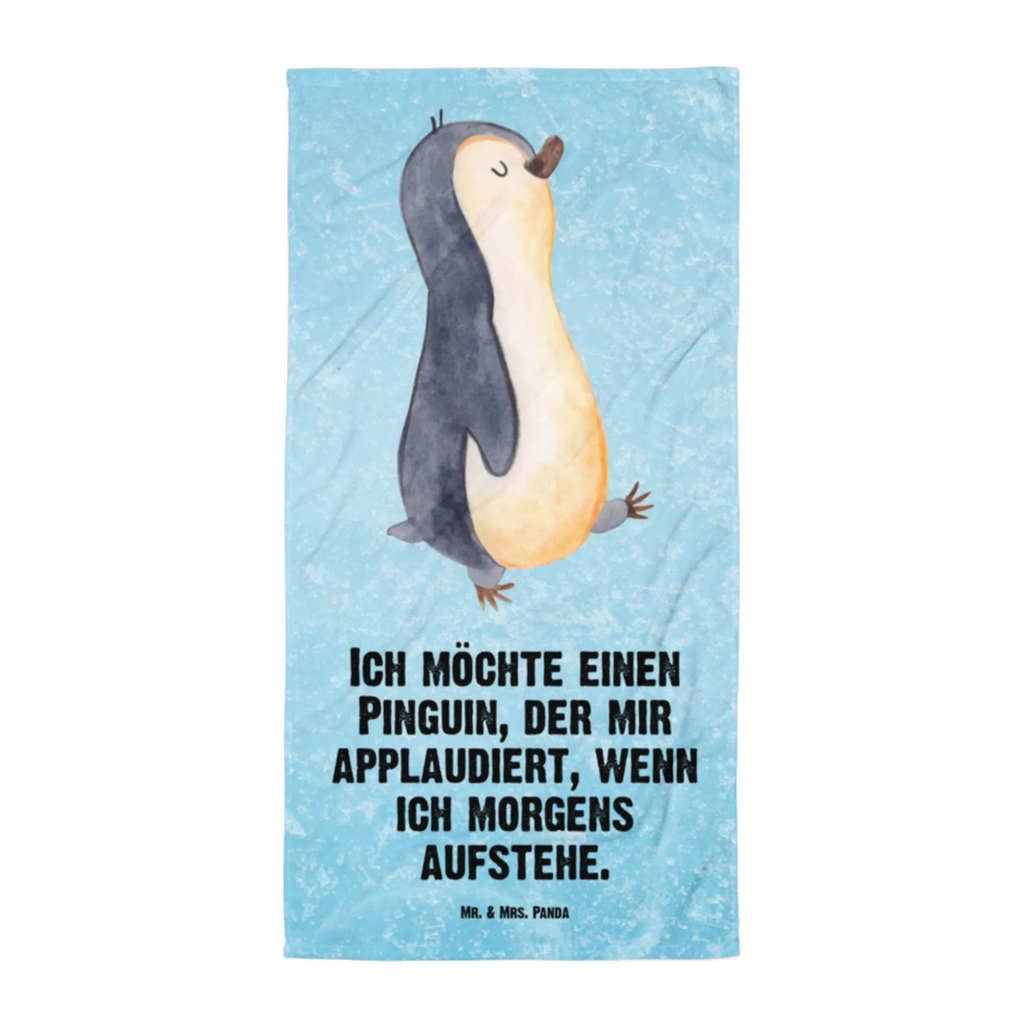 XL Badehandtuch Pinguin marschieren Handtuch, Badetuch, Duschtuch, Strandtuch, Saunatuch, Pinguin, Pinguine, Frühaufsteher, Langschläfer, Bruder, Schwester, Familie