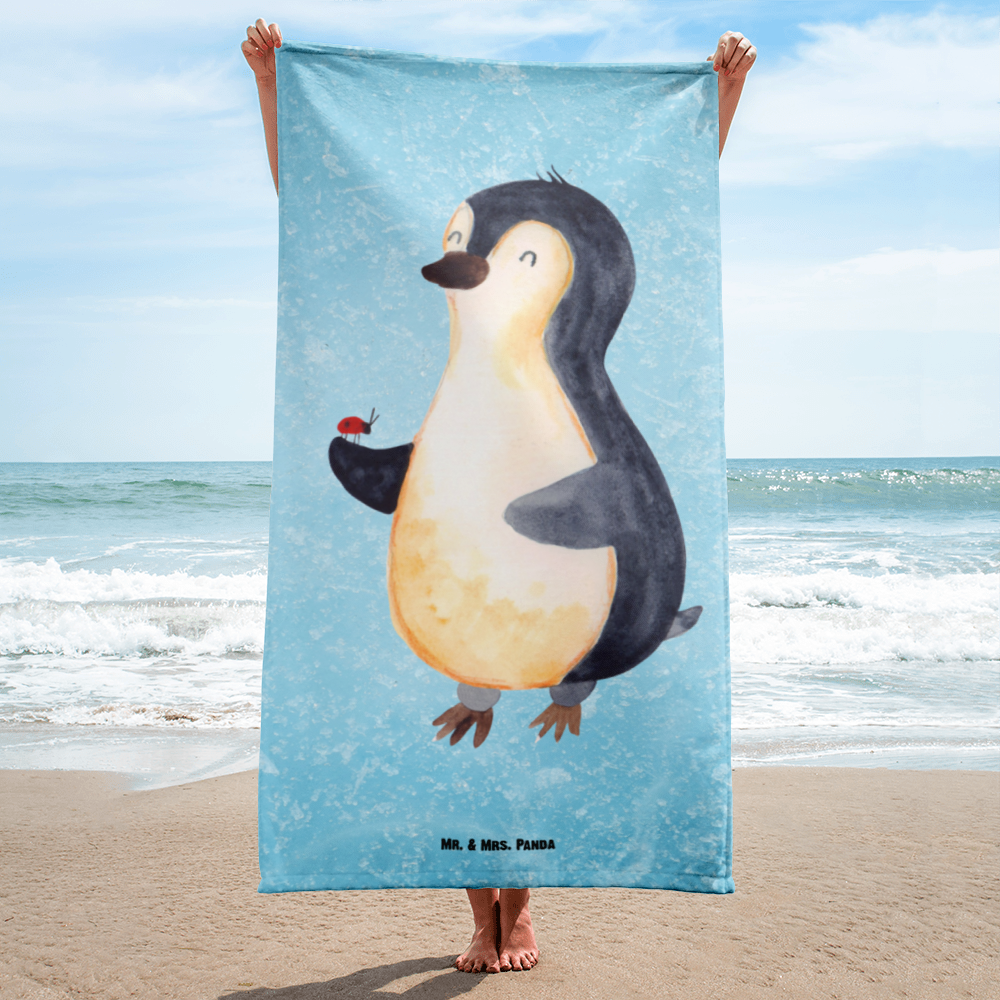 XL Badehandtuch Pinguin Marienkäfer