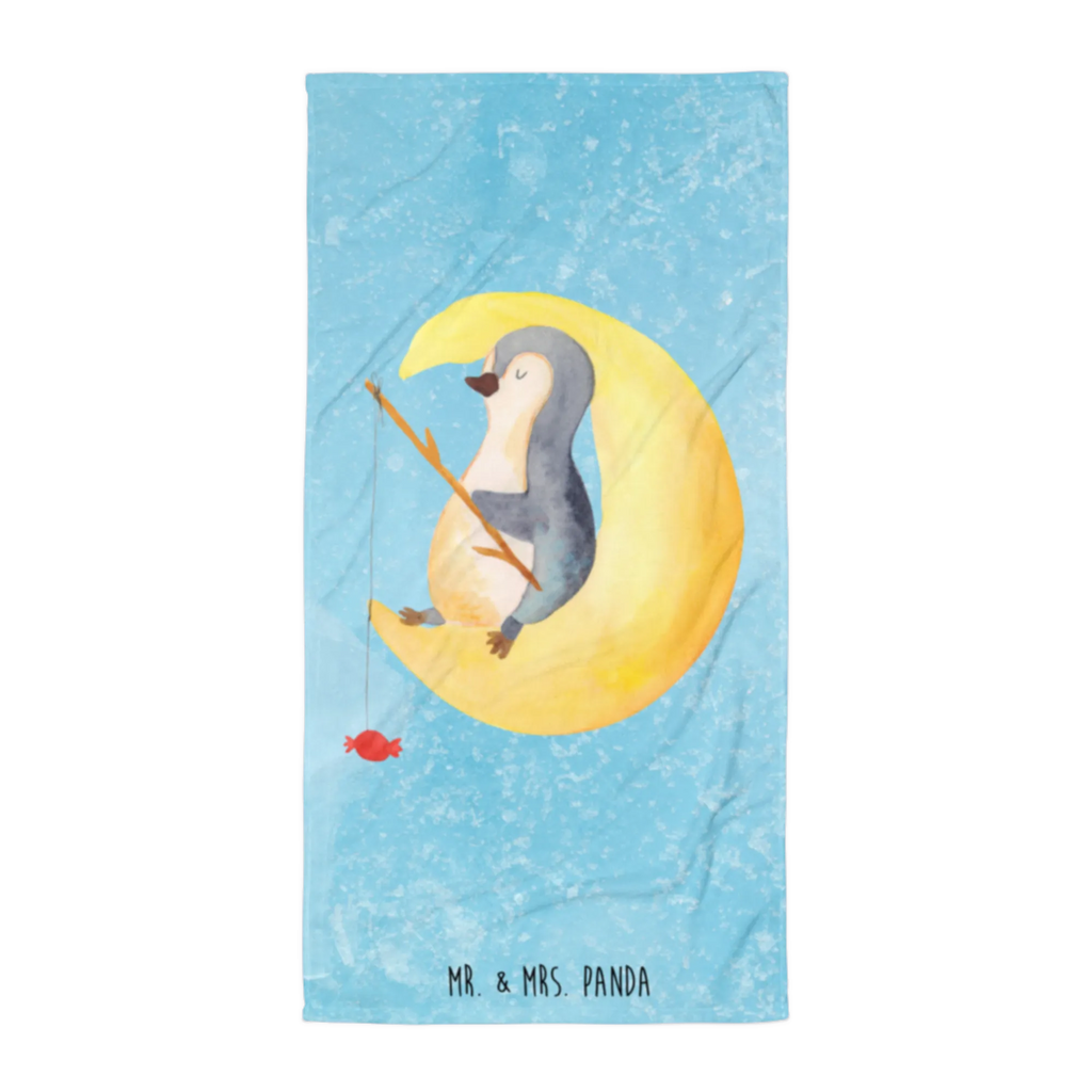 XL Badehandtuch Pinguin Mond Handtuch, Badetuch, Duschtuch, Strandtuch, Saunatuch, Pinguin, Pinguine, Spruch, schlafen, Nachtruhe, Einschlafen, Schlafzimmer, Schlafstörungen, Gästezimmer