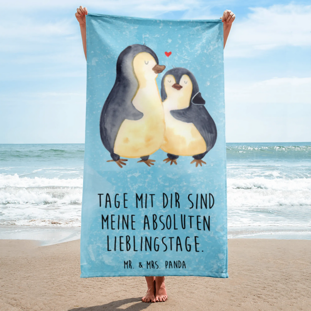 XL Badehandtuch Pinguin umarmen Handtuch, Badetuch, Duschtuch, Strandtuch, Saunatuch, Pinguin, Liebe, Liebespaar, Liebesbeweis, Liebesgeschenk, Verlobung, Jahrestag, Hochzeitstag, Hochzeit, Hochzeitsgeschenk