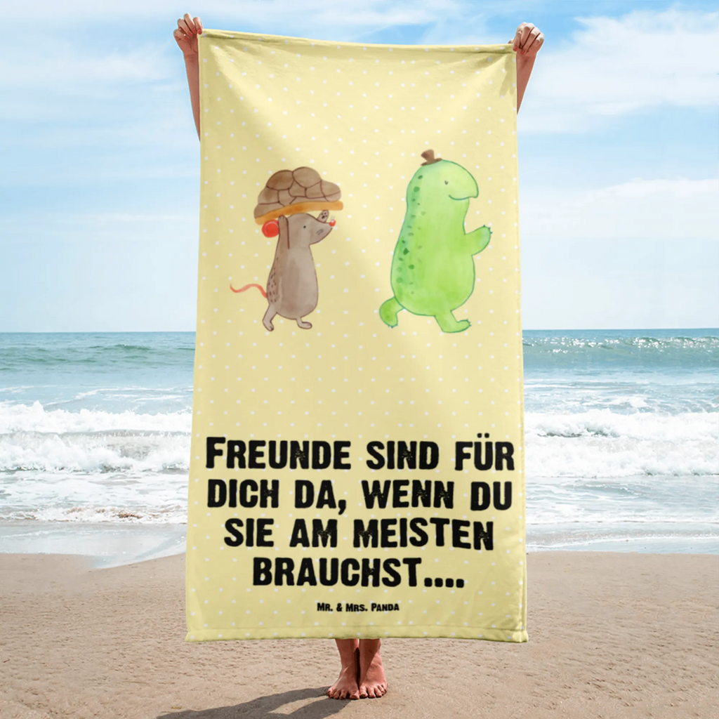 XL Badehandtuch Schildkröte & Maus Handtuch, Badetuch, Duschtuch, Strandtuch, Saunatuch, Schildkröte, Maus, Freunde, Freundinnen, beste Freunde, beste Freundinnen