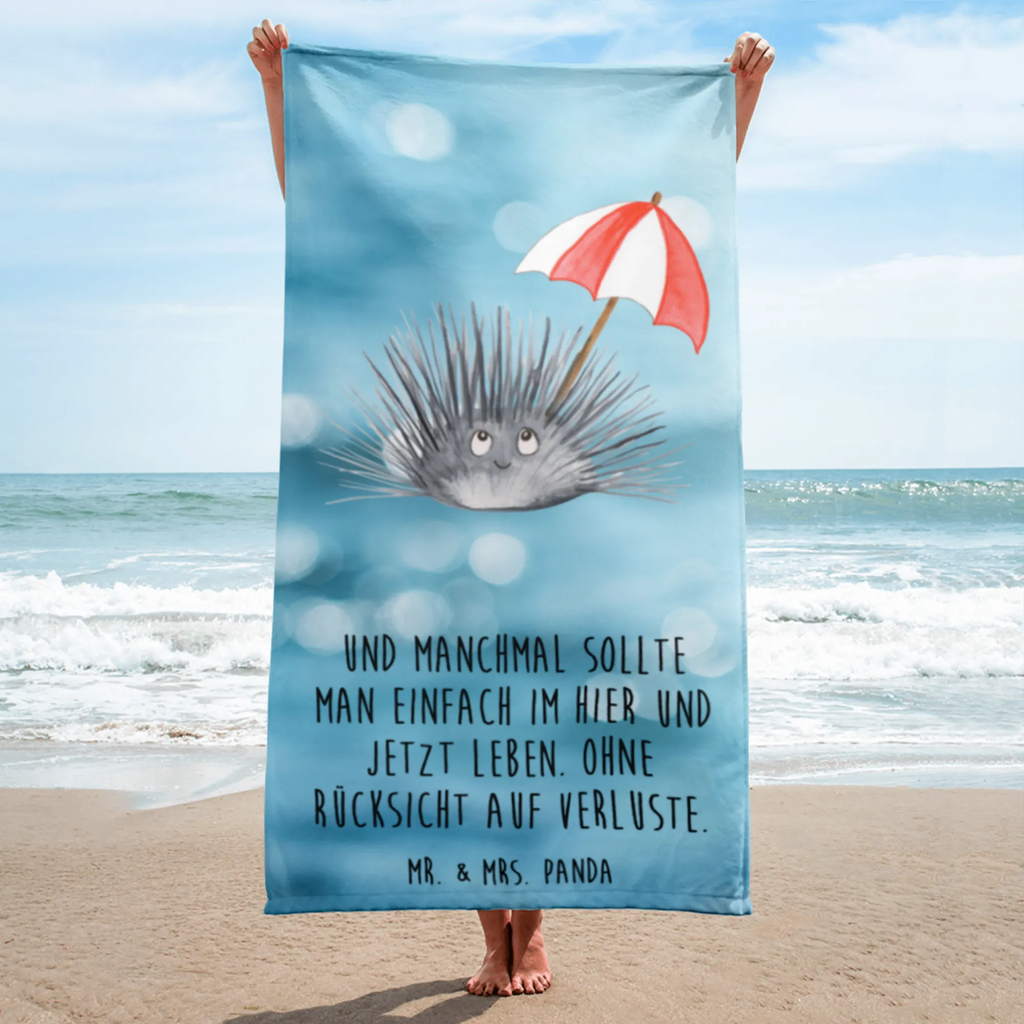 XL Badehandtuch Seeigel Handtuch, Badetuch, Duschtuch, Strandtuch, Saunatuch, Meerestiere, Meer, Urlaub, Seeigel, Achtsamkeit, Selbstakzeptanz, Selbstliebe, Hier und Jetzt, Leben, Lebe