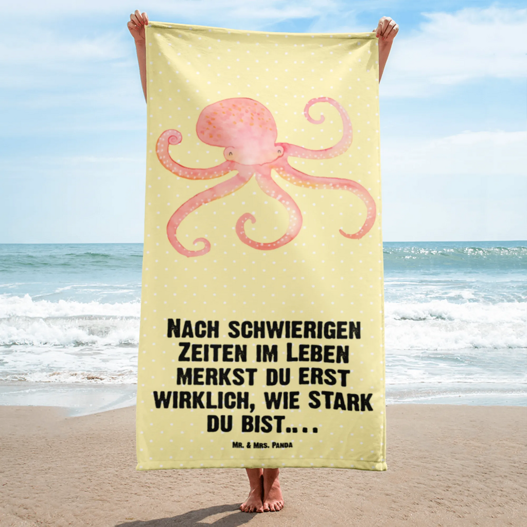 XL Badehandtuch Tintenfisch Handtuch, Badetuch, Duschtuch, Strandtuch, Saunatuch, Tiermotive, Gute Laune, lustige Sprüche, Tiere, Meer, Meerestier, Krake, Tintenfisch, Arme, Wasser, Ozean