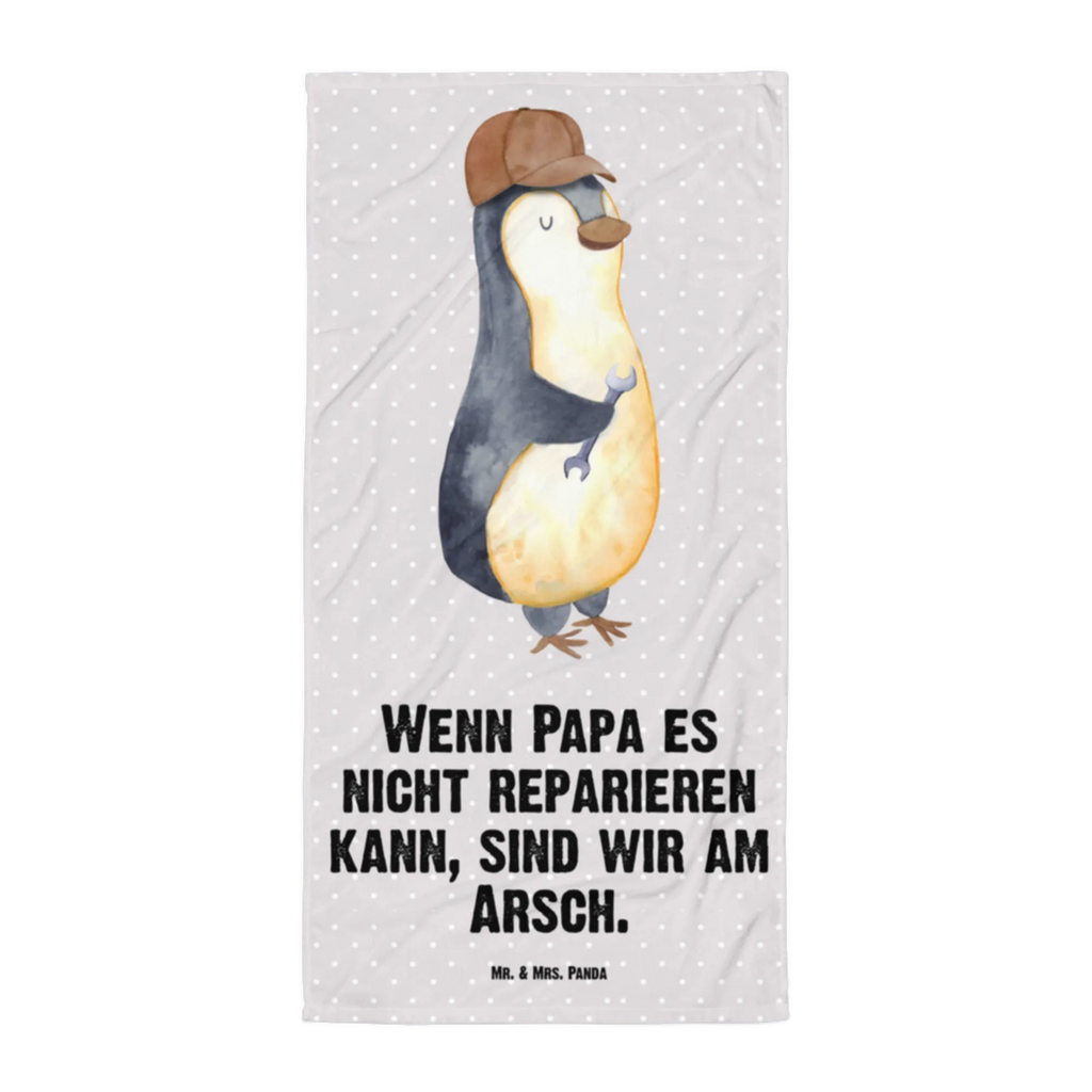 XL Badehandtuch Wenn Papa es nicht reparieren kann, sind wir am Arsch Handtuch, Badetuch, Duschtuch, Strandtuch, Saunatuch, Familie, Vatertag, Muttertag, Bruder, Schwester, Mama, Papa, Oma, Opa, Vater, Geschenk Papa, Bester Papa der Welt