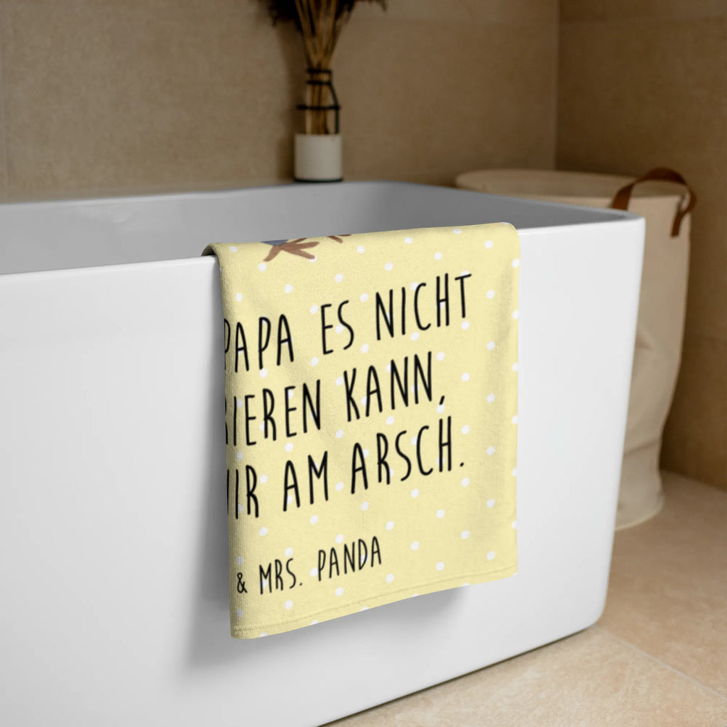 XL Badehandtuch Wenn Papa es nicht reparieren kann, sind wir am Arsch Handtuch, Badetuch, Duschtuch, Strandtuch, Saunatuch, Familie, Vatertag, Muttertag, Bruder, Schwester, Mama, Papa, Oma, Opa, Vater, Geschenk Papa, Bester Papa der Welt