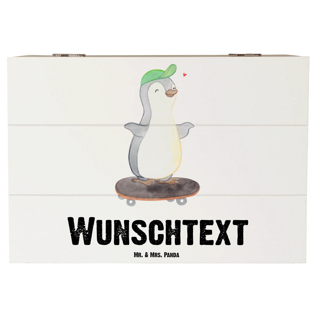 Personalisierte Holzkiste Pinguin Skateboarden Holzkiste mit Namen, Kiste mit Namen, Schatzkiste mit Namen, Truhe mit Namen, Schatulle mit Namen, Erinnerungsbox mit Namen, Erinnerungskiste, mit Namen, Dekokiste mit Namen, Aufbewahrungsbox mit Namen, Holzkiste Personalisiert, Kiste Personalisiert, Schatzkiste Personalisiert, Truhe Personalisiert, Schatulle Personalisiert, Erinnerungsbox Personalisiert, Erinnerungskiste Personalisiert, Dekokiste Personalisiert, Aufbewahrungsbox Personalisiert, Geschenkbox personalisiert, GEschenkdose personalisiert, Geschenk, Sport, Sportart, Hobby, Schenken, Danke, Dankeschön, Auszeichnung, Gewinn, Sportler, Skateboarden, Skateboard fahren, Skaten, Skateboard, Skateplatz