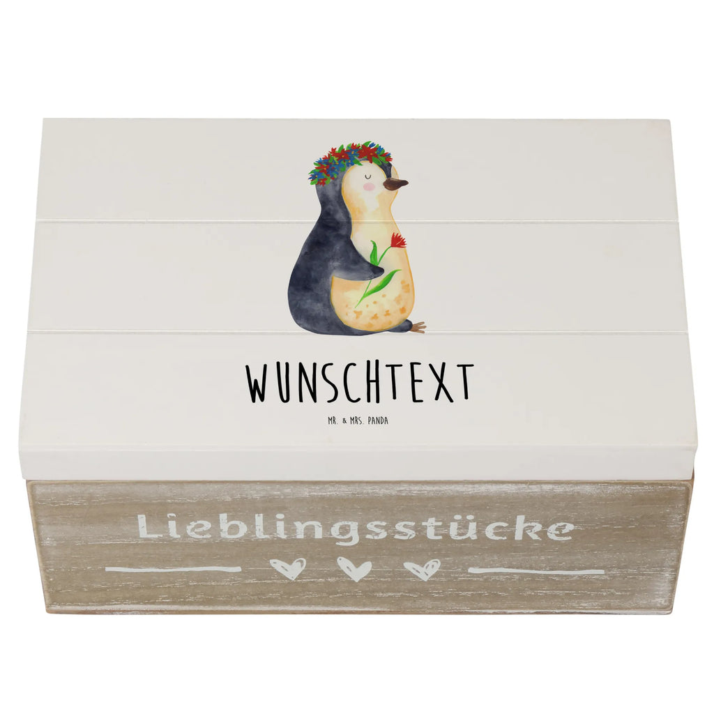 Personalisierte Holzkiste Pinguin Blumen Holzkiste mit Namen, Kiste mit Namen, Schatzkiste mit Namen, Truhe mit Namen, Schatulle mit Namen, Erinnerungsbox mit Namen, Erinnerungskiste, mit Namen, Dekokiste mit Namen, Aufbewahrungsbox mit Namen, Holzkiste Personalisiert, Kiste Personalisiert, Schatzkiste Personalisiert, Truhe Personalisiert, Schatulle Personalisiert, Erinnerungsbox Personalisiert, Erinnerungskiste Personalisiert, Dekokiste Personalisiert, Aufbewahrungsbox Personalisiert, Geschenkbox personalisiert, GEschenkdose personalisiert, Pinguin, Pinguine, Blumenkranz, Universum, Leben, Wünsche, Ziele, Lebensziele, Motivation, Lebenslust, Liebeskummer, Geschenkidee