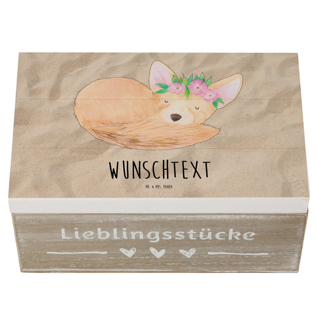 Personalisierte Holzkiste Wüstenfuchs Blumen Holzkiste mit Namen, Kiste mit Namen, Schatzkiste mit Namen, Truhe mit Namen, Schatulle mit Namen, Erinnerungsbox mit Namen, Erinnerungskiste, mit Namen, Dekokiste mit Namen, Aufbewahrungsbox mit Namen, Holzkiste Personalisiert, Kiste Personalisiert, Schatzkiste Personalisiert, Truhe Personalisiert, Schatulle Personalisiert, Erinnerungsbox Personalisiert, Erinnerungskiste Personalisiert, Dekokiste Personalisiert, Aufbewahrungsbox Personalisiert, Geschenkbox personalisiert, GEschenkdose personalisiert, Afrika, Wildtiere, Wüste, Wüstenfuchs, Blumen, Blumenkranz, Glücklich