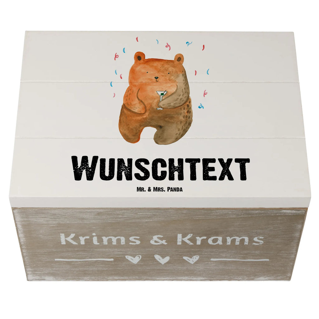 Personalisierte Holzkiste Bär Party Holzkiste mit Namen, Kiste mit Namen, Schatzkiste mit Namen, Truhe mit Namen, Schatulle mit Namen, Erinnerungsbox mit Namen, Erinnerungskiste, mit Namen, Dekokiste mit Namen, Aufbewahrungsbox mit Namen, Holzkiste Personalisiert, Kiste Personalisiert, Schatzkiste Personalisiert, Truhe Personalisiert, Schatulle Personalisiert, Erinnerungsbox Personalisiert, Erinnerungskiste Personalisiert, Dekokiste Personalisiert, Aufbewahrungsbox Personalisiert, Geschenkbox personalisiert, GEschenkdose personalisiert, Bär, Teddy, Teddybär, Geburtstag, Geburtstagsgeschenk, Geschenk, Party, Feiern, Abfeiern, Mitbringsel, Gute Laune, Lustig