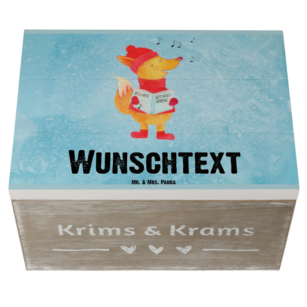 Personalisierte Holzkiste Fuchs Sänger Holzkiste mit Namen, Kiste mit Namen, Schatzkiste mit Namen, Truhe mit Namen, Schatulle mit Namen, Erinnerungsbox mit Namen, Erinnerungskiste, mit Namen, Dekokiste mit Namen, Aufbewahrungsbox mit Namen, Holzkiste Personalisiert, Kiste Personalisiert, Schatzkiste Personalisiert, Truhe Personalisiert, Schatulle Personalisiert, Erinnerungsbox Personalisiert, Erinnerungskiste Personalisiert, Dekokiste Personalisiert, Aufbewahrungsbox Personalisiert, Geschenkbox personalisiert, GEschenkdose personalisiert, Winter, Weihnachten, Weihnachtsdeko, Nikolaus, Advent, Heiligabend, Wintermotiv, Fuchs, Füchse, Sänger, Geschenk Sänger, Singen, Weihnachtslieder