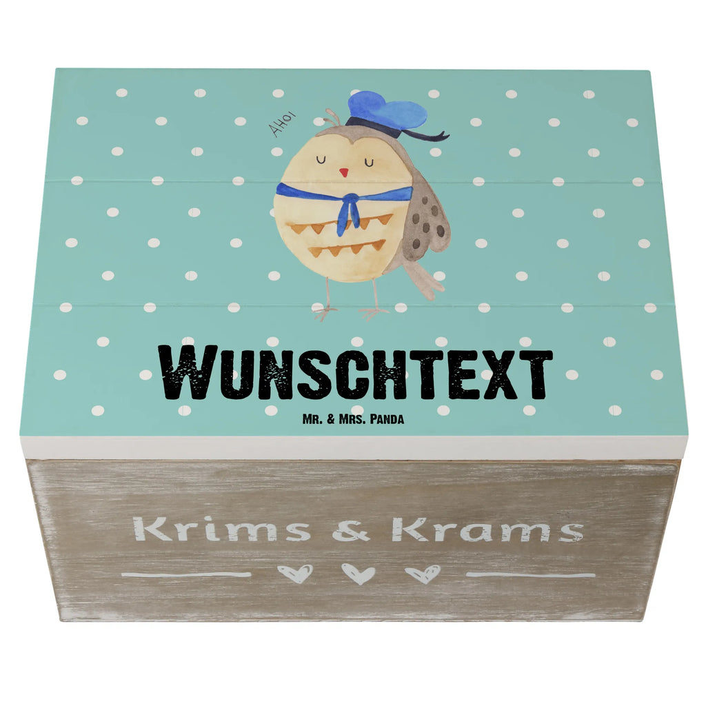 Personalisierte Holzkiste Eule Matrose Holzkiste mit Namen, Kiste mit Namen, Schatzkiste mit Namen, Truhe mit Namen, Schatulle mit Namen, Erinnerungsbox mit Namen, Erinnerungskiste, mit Namen, Dekokiste mit Namen, Aufbewahrungsbox mit Namen, Holzkiste Personalisiert, Kiste Personalisiert, Schatzkiste Personalisiert, Truhe Personalisiert, Schatulle Personalisiert, Erinnerungsbox Personalisiert, Erinnerungskiste Personalisiert, Dekokiste Personalisiert, Aufbewahrungsbox Personalisiert, Geschenkbox personalisiert, GEschenkdose personalisiert, Eule, Eule Spruch, Eule Deko, Owl, Wortspiel lustig, Matrose, Freundin, Ehe, Seefahrer, Heimathafen, Hochzeitstag Geschenk