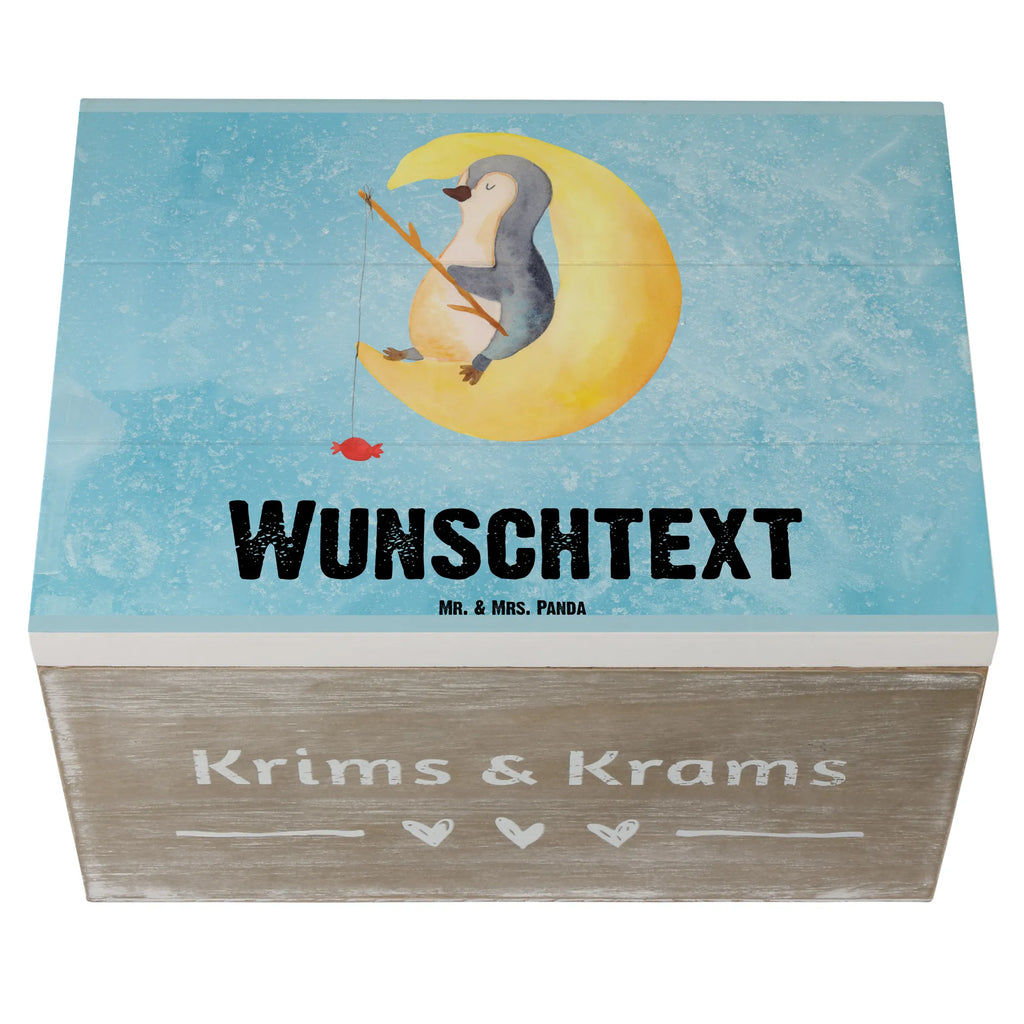 Personalisierte Holzkiste Pinguin Mond Holzkiste mit Namen, Kiste mit Namen, Schatzkiste mit Namen, Truhe mit Namen, Schatulle mit Namen, Erinnerungsbox mit Namen, Erinnerungskiste, mit Namen, Dekokiste mit Namen, Aufbewahrungsbox mit Namen, Holzkiste Personalisiert, Kiste Personalisiert, Schatzkiste Personalisiert, Truhe Personalisiert, Schatulle Personalisiert, Erinnerungsbox Personalisiert, Erinnerungskiste Personalisiert, Dekokiste Personalisiert, Aufbewahrungsbox Personalisiert, Geschenkbox personalisiert, GEschenkdose personalisiert, Pinguin, Pinguine, Spruch, schlafen, Nachtruhe, Einschlafen, Schlafzimmer, Schlafstörungen, Gästezimmer