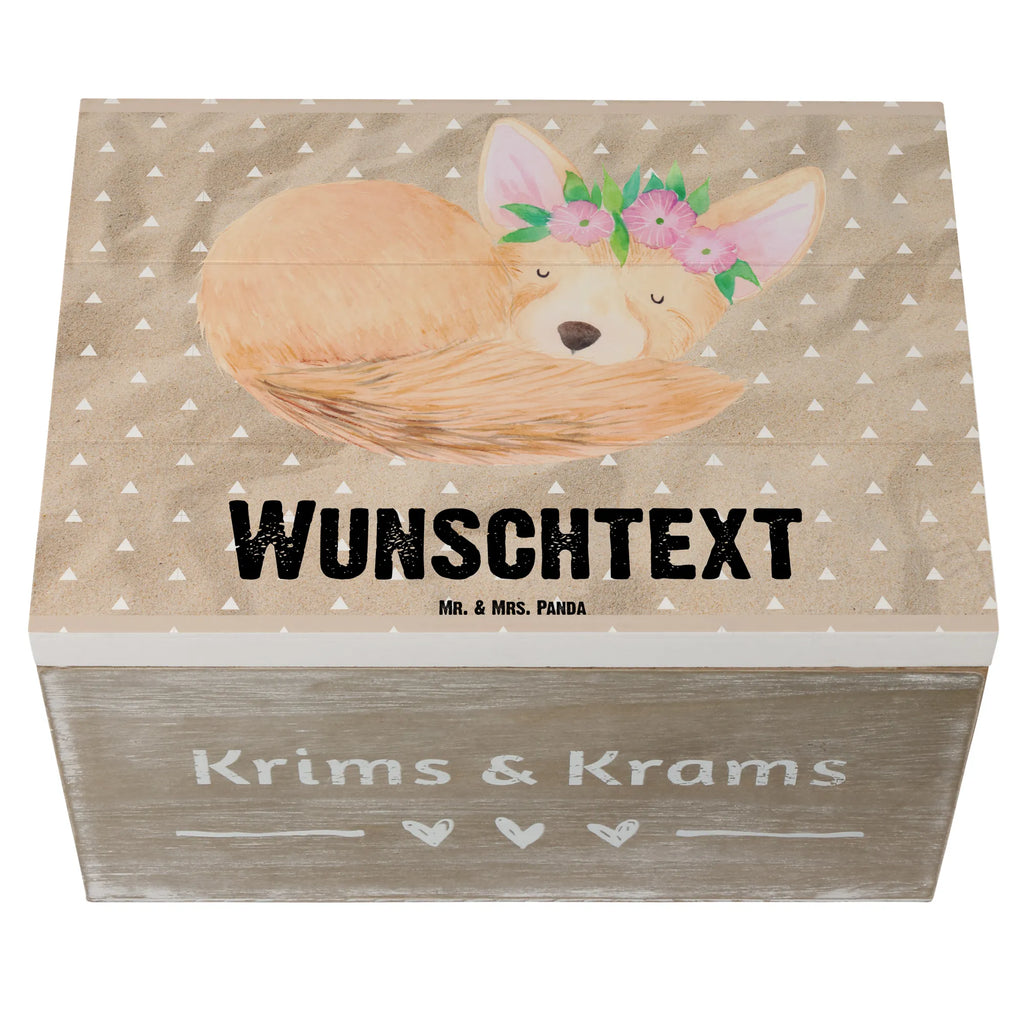 Personalisierte Holzkiste Wüstenfuchs Blumen Holzkiste mit Namen, Kiste mit Namen, Schatzkiste mit Namen, Truhe mit Namen, Schatulle mit Namen, Erinnerungsbox mit Namen, Erinnerungskiste, mit Namen, Dekokiste mit Namen, Aufbewahrungsbox mit Namen, Holzkiste Personalisiert, Kiste Personalisiert, Schatzkiste Personalisiert, Truhe Personalisiert, Schatulle Personalisiert, Erinnerungsbox Personalisiert, Erinnerungskiste Personalisiert, Dekokiste Personalisiert, Aufbewahrungsbox Personalisiert, Geschenkbox personalisiert, GEschenkdose personalisiert, Afrika, Wildtiere, Wüste, Wüstenfuchs, Blumen, Blumenkranz, Glücklich