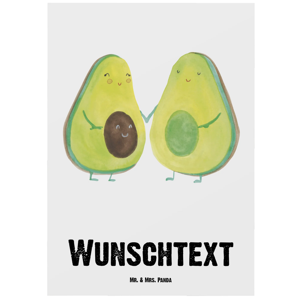 Personalisierte Postkarte Avocado Pärchen Postkarte mit Namen, Postkarte bedrucken, Postkarte mit Wunschtext, Postkarte personalisierbar, Geschenkkarte mit Namen, Grußkarte mit Namen, Karte mit Namen, Einladung mit Namen, Ansichtskarte mit Namen, Geschenkkarte mit Wunschtext, Grußkarte mit Wunschtext, Karte mit Wunschtext, Einladung mit Wunschtext, Ansichtskarte mit Wunschtext, Avocado, Veggie, Vegan, Gesund, Avocuddle, Liebe, Schwangerschaft, Familie, Babyshower, Babyparty, Hochzeit, Kinder, Avocados, Geburt