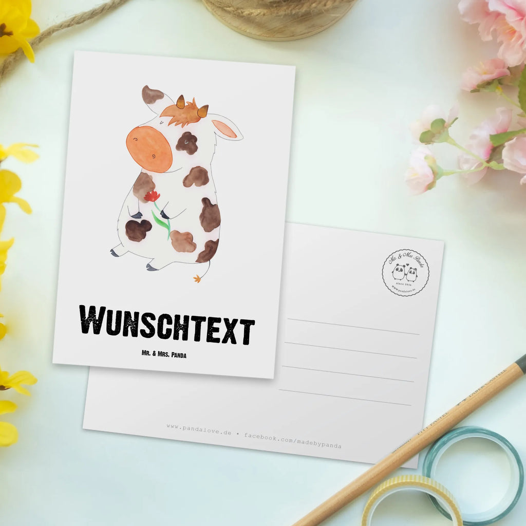 Personalisierte Postkarte Kuh Postkarte mit Namen, Postkarte bedrucken, Postkarte mit Wunschtext, Postkarte personalisierbar, Geschenkkarte mit Namen, Grußkarte mit Namen, Karte mit Namen, Einladung mit Namen, Ansichtskarte mit Namen, Geschenkkarte mit Wunschtext, Grußkarte mit Wunschtext, Karte mit Wunschtext, Einladung mit Wunschtext, Ansichtskarte mit Wunschtext, Bauernhof, Hoftiere, Landwirt, Landwirtin, Kuh, Kühe, Träume, Flausen, Spruch, Magie, Motivtion, Hof, Milch, Milchkuh