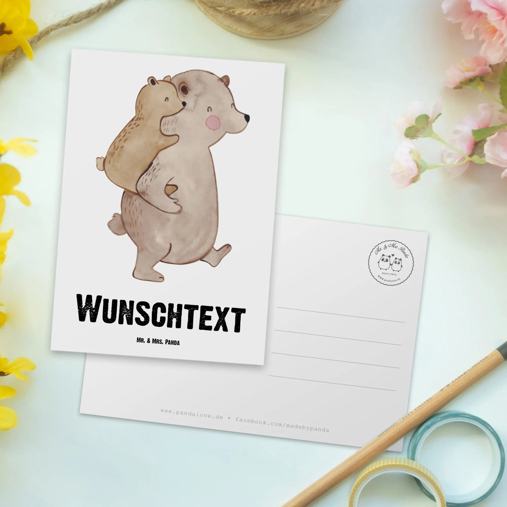 Personalisierte Postkarte Papa Bär Postkarte mit Namen, Postkarte bedrucken, Postkarte mit Wunschtext, Postkarte personalisierbar, Geschenkkarte mit Namen, Grußkarte mit Namen, Karte mit Namen, Einladung mit Namen, Ansichtskarte mit Namen, Geschenkkarte mit Wunschtext, Grußkarte mit Wunschtext, Karte mit Wunschtext, Einladung mit Wunschtext, Ansichtskarte mit Wunschtext, Familie, Vatertag, Muttertag, Bruder, Schwester, Mama, Papa, Oma, Opa, Geschenk, Vater, Papi, Vati, Onkel, Geburtstag