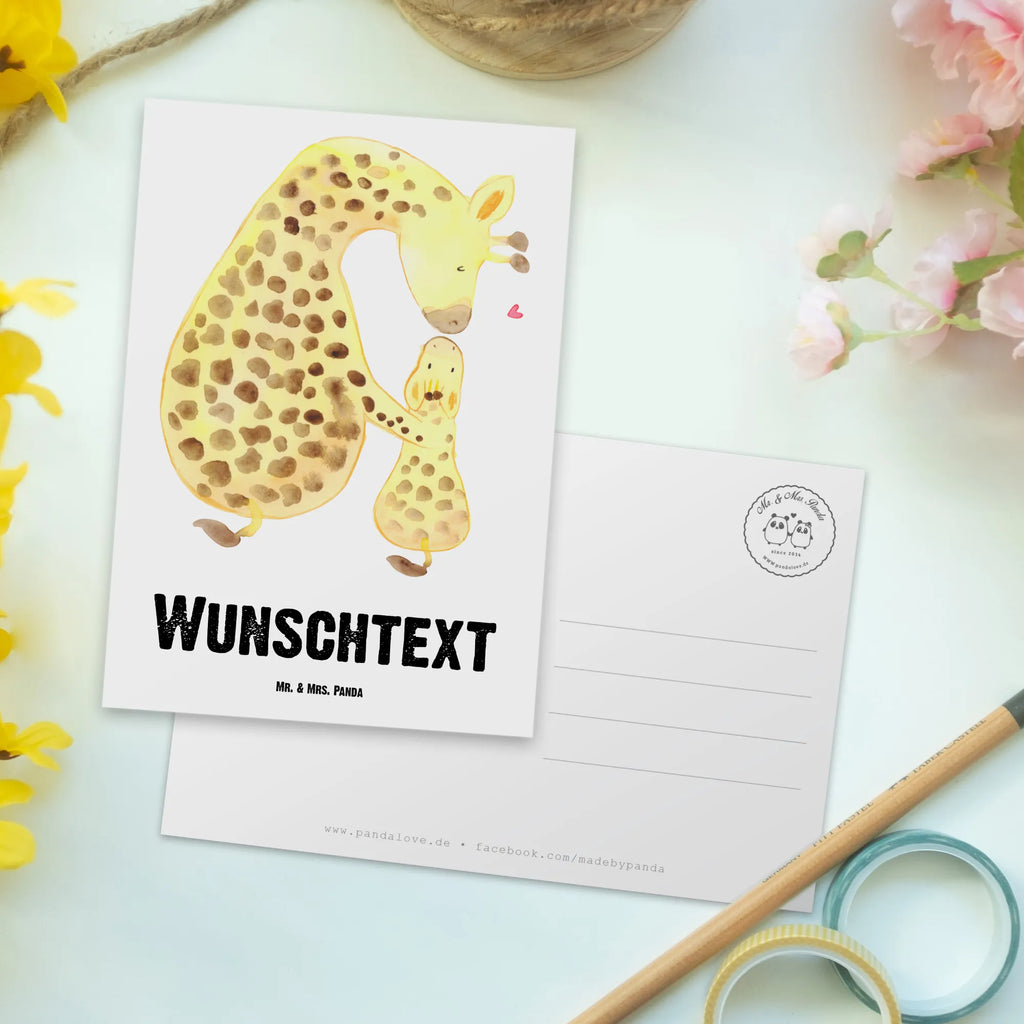 Personalisierte Postkarte Giraffe Kind Postkarte mit Namen, Postkarte bedrucken, Postkarte mit Wunschtext, Postkarte personalisierbar, Geschenkkarte mit Namen, Grußkarte mit Namen, Karte mit Namen, Einladung mit Namen, Ansichtskarte mit Namen, Geschenkkarte mit Wunschtext, Grußkarte mit Wunschtext, Karte mit Wunschtext, Einladung mit Wunschtext, Ansichtskarte mit Wunschtext, Afrika, Wildtiere, Giraffe, Kind, Mutter, Mama, Tochter, Sohn, Lieblingsmensch