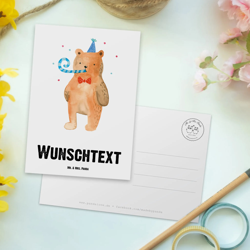 Personalisierte Postkarte Birthday Bär Postkarte mit Namen, Postkarte bedrucken, Postkarte mit Wunschtext, Postkarte personalisierbar, Geschenkkarte mit Namen, Grußkarte mit Namen, Karte mit Namen, Einladung mit Namen, Ansichtskarte mit Namen, Geschenkkarte mit Wunschtext, Grußkarte mit Wunschtext, Karte mit Wunschtext, Einladung mit Wunschtext, Ansichtskarte mit Wunschtext, Bär, Teddy, Teddybär, Happy Birthday, Alles Gute, Glückwunsch, Geburtstag