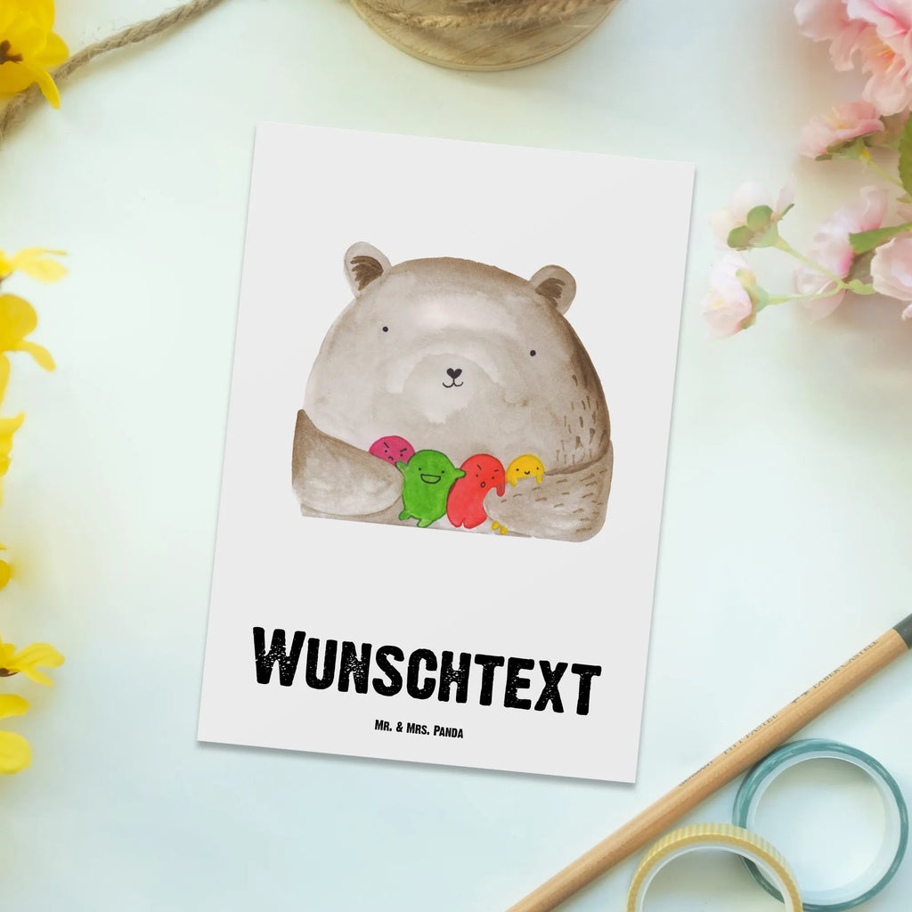 Personalisierte Postkarte Bär Gefühl Postkarte mit Namen, Postkarte bedrucken, Postkarte mit Wunschtext, Postkarte personalisierbar, Geschenkkarte mit Namen, Grußkarte mit Namen, Karte mit Namen, Einladung mit Namen, Ansichtskarte mit Namen, Geschenkkarte mit Wunschtext, Grußkarte mit Wunschtext, Karte mit Wunschtext, Einladung mit Wunschtext, Ansichtskarte mit Wunschtext, Bär, Teddy, Teddybär, Wahnsinn, Verrückt, Durchgedreht