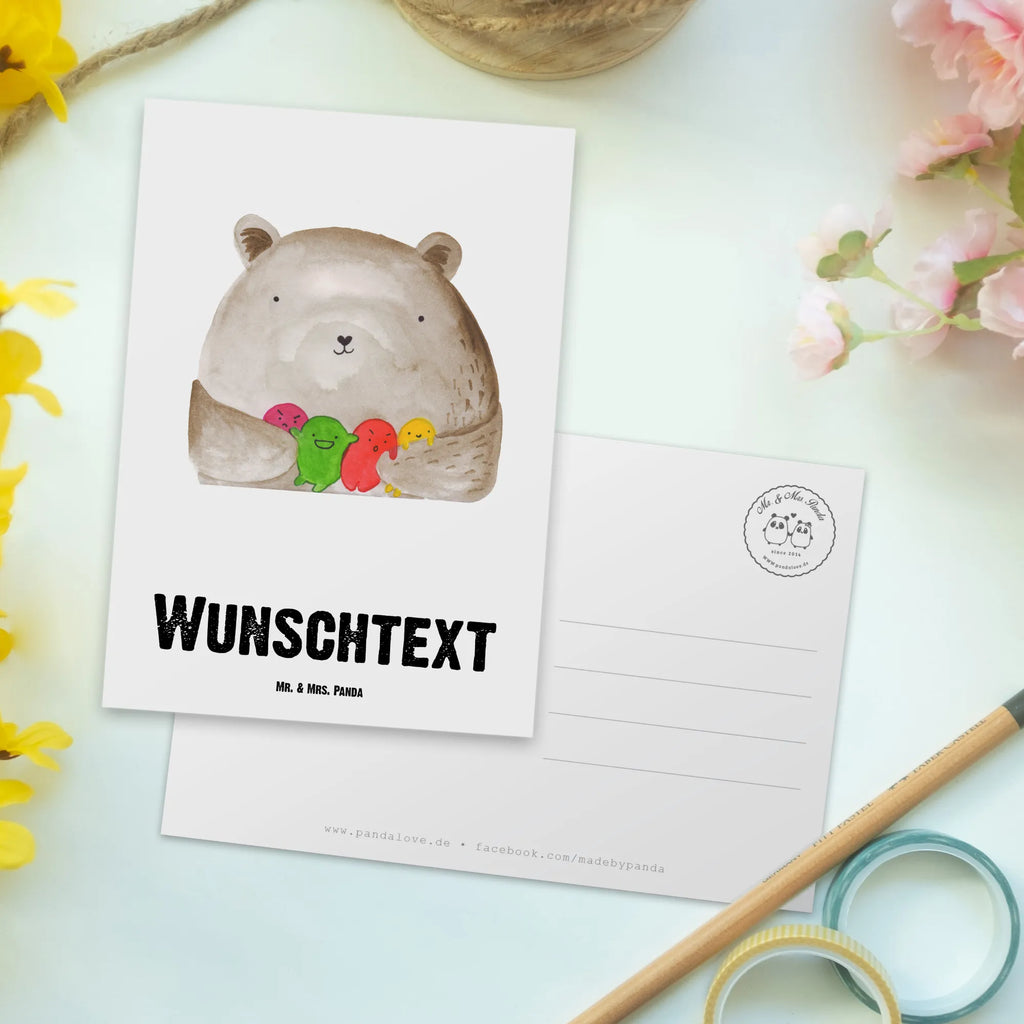 Personalisierte Postkarte Bär Gefühl Postkarte mit Namen, Postkarte bedrucken, Postkarte mit Wunschtext, Postkarte personalisierbar, Geschenkkarte mit Namen, Grußkarte mit Namen, Karte mit Namen, Einladung mit Namen, Ansichtskarte mit Namen, Geschenkkarte mit Wunschtext, Grußkarte mit Wunschtext, Karte mit Wunschtext, Einladung mit Wunschtext, Ansichtskarte mit Wunschtext, Bär, Teddy, Teddybär, Wahnsinn, Verrückt, Durchgedreht