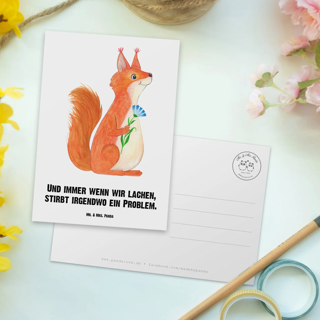 Personalisierte Postkarte Eichhörnchen Blume Postkarte mit Namen, Postkarte bedrucken, Postkarte mit Wunschtext, Postkarte personalisierbar, Geschenkkarte mit Namen, Grußkarte mit Namen, Karte mit Namen, Einladung mit Namen, Ansichtskarte mit Namen, Geschenkkarte mit Wunschtext, Grußkarte mit Wunschtext, Karte mit Wunschtext, Einladung mit Wunschtext, Ansichtskarte mit Wunschtext, Tiermotive, Gute Laune, lustige Sprüche, Tiere, Eichhörnchen, Eichhorn, Spruch positiv, Lachen, Spaß, Motivation Sprüche, Motivation Bilder, glücklich Spruch, Spruch Deko