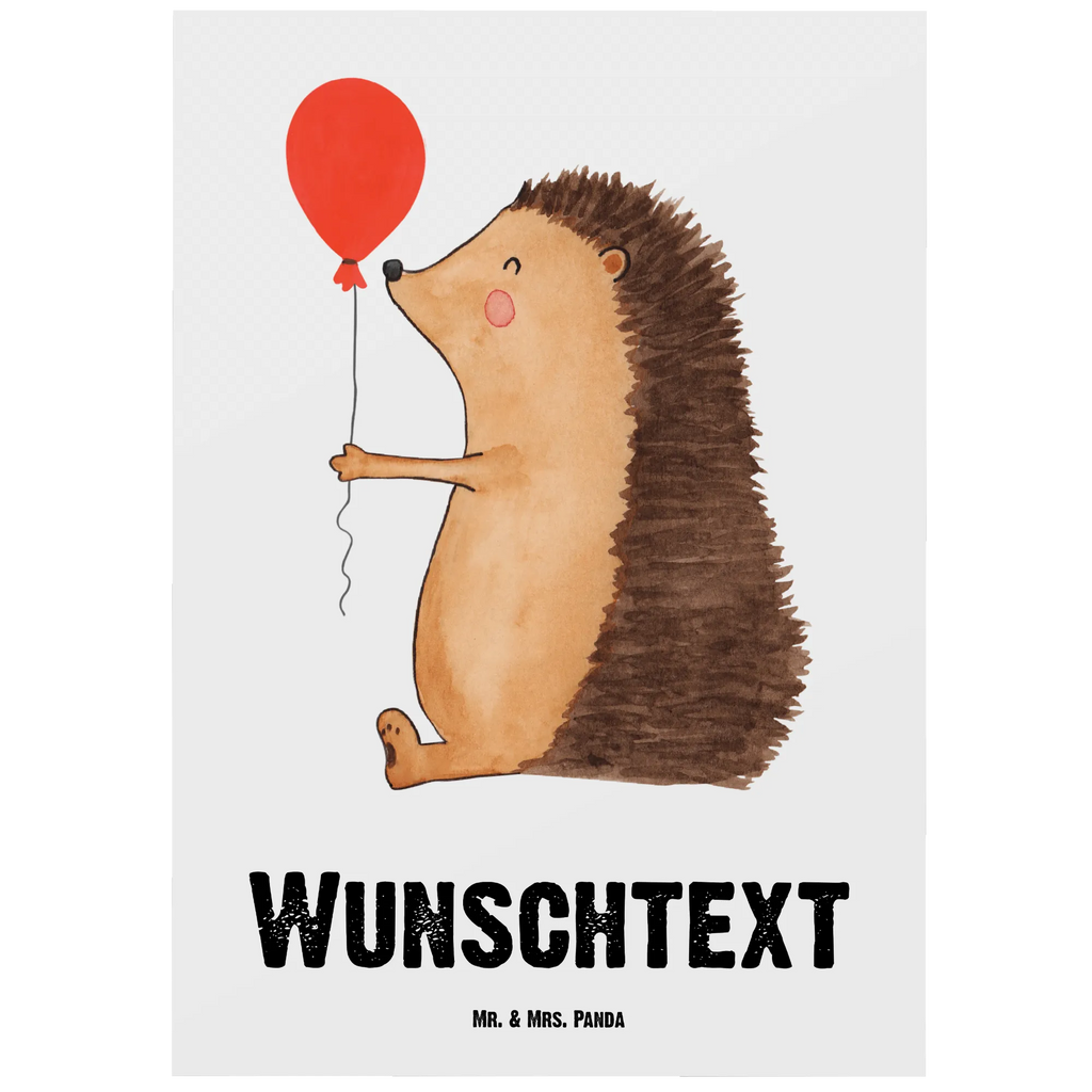 Personalisierte Postkarte Igel mit Luftballon Postkarte mit Namen, Postkarte bedrucken, Postkarte mit Wunschtext, Postkarte personalisierbar, Geschenkkarte mit Namen, Grußkarte mit Namen, Karte mit Namen, Einladung mit Namen, Ansichtskarte mit Namen, Geschenkkarte mit Wunschtext, Grußkarte mit Wunschtext, Karte mit Wunschtext, Einladung mit Wunschtext, Ansichtskarte mit Wunschtext, Tiermotive, Gute Laune, lustige Sprüche, Tiere, Igel, Geburtstag, Herzlichen Glückwunsch, Glückwunsch, Geburtstagskind, Ballon, Happy Birthday