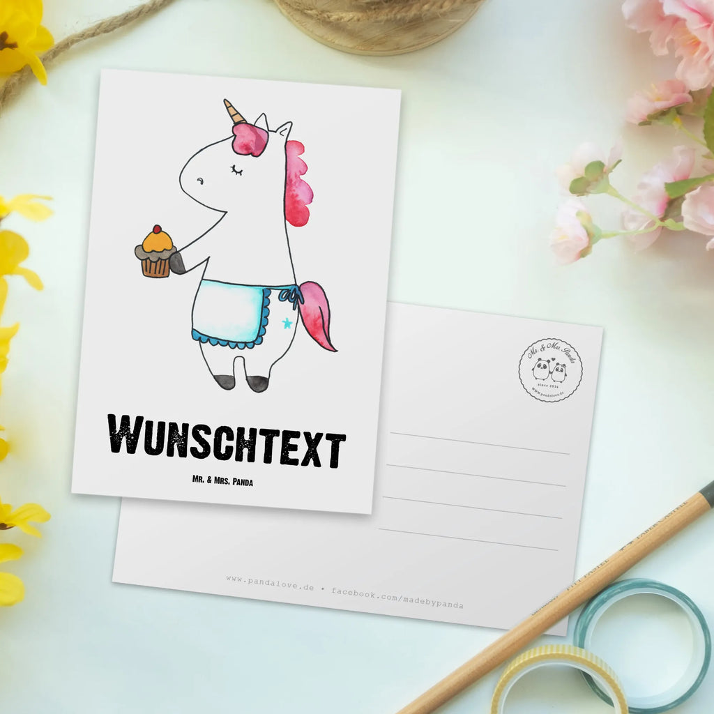 Personalisierte Postkarte Einhorn Muffin Postkarte mit Namen, Postkarte bedrucken, Postkarte mit Wunschtext, Postkarte personalisierbar, Geschenkkarte mit Namen, Grußkarte mit Namen, Karte mit Namen, Einladung mit Namen, Ansichtskarte mit Namen, Geschenkkarte mit Wunschtext, Grußkarte mit Wunschtext, Karte mit Wunschtext, Einladung mit Wunschtext, Ansichtskarte mit Wunschtext, Einhorn, Einhörner, Einhorn Deko, Pegasus, Unicorn, Geburtstag, Backen, Muffin, Kekse, Geburtstagsgrüße, Glückwünsche, Liebesgrüße, Grüße