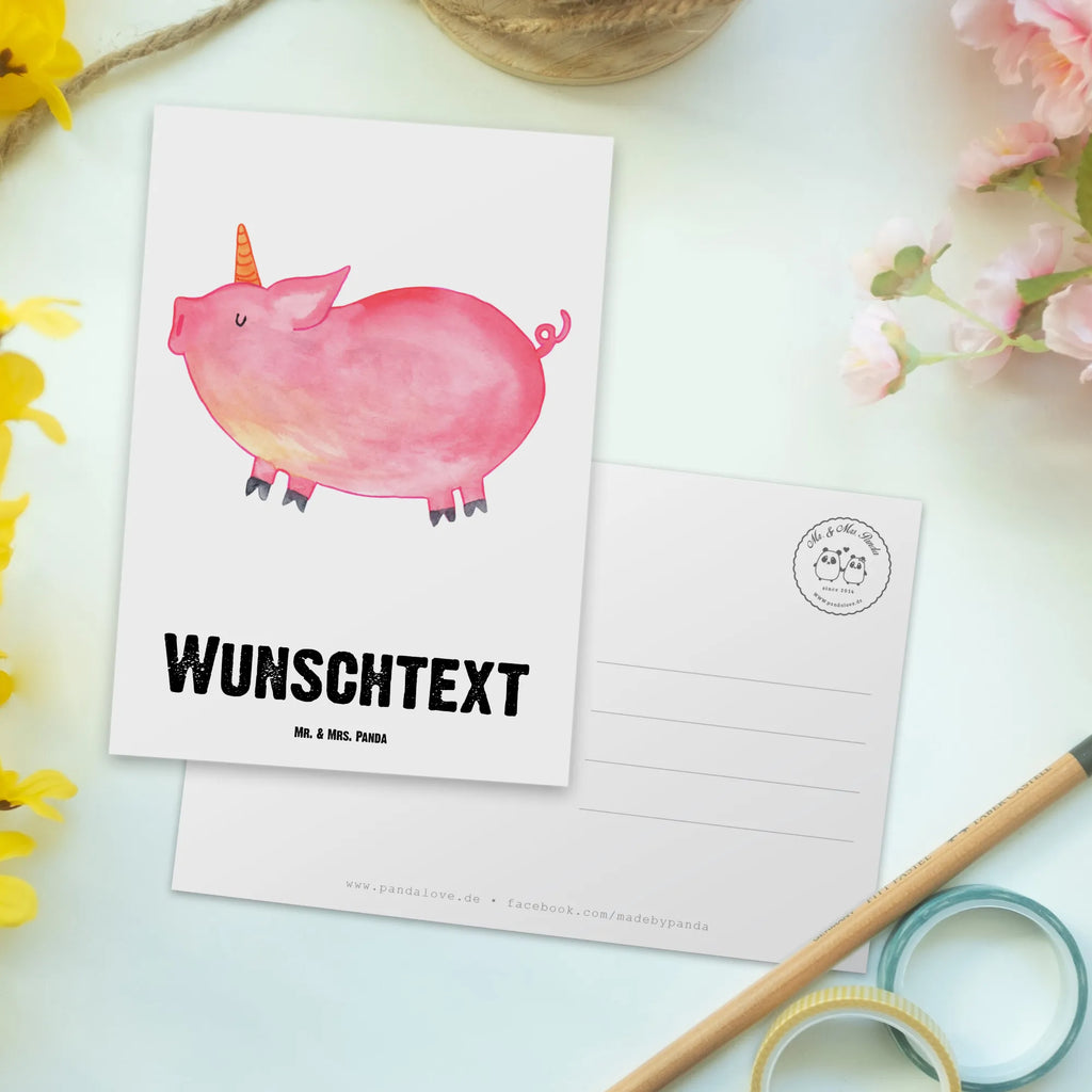 Personalisierte Postkarte Einhorn Schweinhorn Postkarte mit Namen, Postkarte bedrucken, Postkarte mit Wunschtext, Postkarte personalisierbar, Geschenkkarte mit Namen, Grußkarte mit Namen, Karte mit Namen, Einladung mit Namen, Ansichtskarte mit Namen, Geschenkkarte mit Wunschtext, Grußkarte mit Wunschtext, Karte mit Wunschtext, Einladung mit Wunschtext, Ansichtskarte mit Wunschtext, Einhorn, Einhörner, Einhorn Deko, Pegasus, Unicorn, Party, Spaß, Schwein, Schweinhorn, Bauer, witzig. lustig, Spruch, geschenk, Pig, Piggy, funny, english, englisch