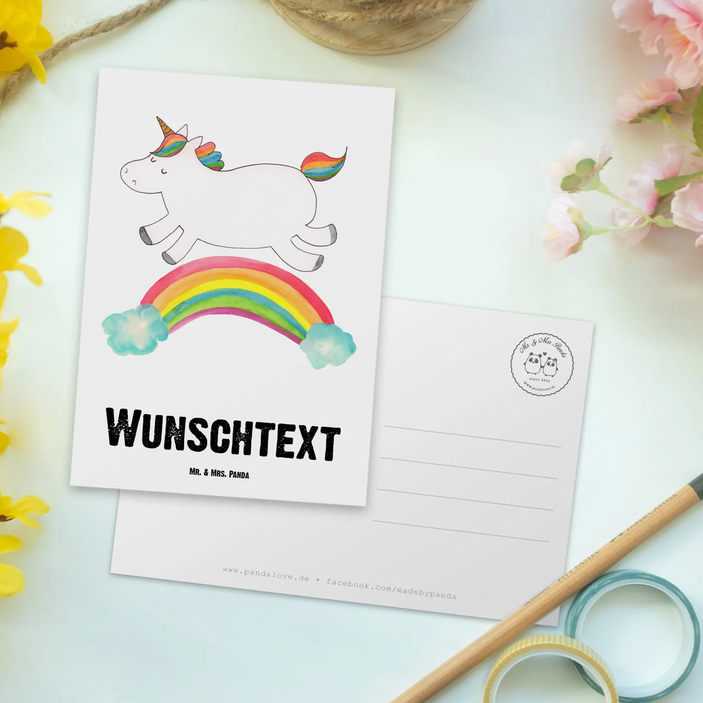 Personalisierte Postkarte Einhorn Regenbogen Postkarte mit Namen, Postkarte bedrucken, Postkarte mit Wunschtext, Postkarte personalisierbar, Geschenkkarte mit Namen, Grußkarte mit Namen, Karte mit Namen, Einladung mit Namen, Ansichtskarte mit Namen, Geschenkkarte mit Wunschtext, Grußkarte mit Wunschtext, Karte mit Wunschtext, Einladung mit Wunschtext, Ansichtskarte mit Wunschtext, Einhorn, Einhörner, Einhorn Deko, Pegasus, Unicorn, Regenbogen, Glitzer, Einhornpower, Erwachsenwerden, Einhornautobahn