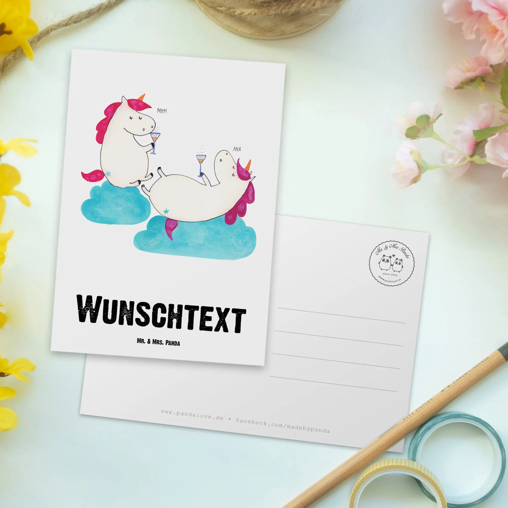 Personalisierte Postkarte Einhörner Sekt Postkarte mit Namen, Postkarte bedrucken, Postkarte mit Wunschtext, Postkarte personalisierbar, Geschenkkarte mit Namen, Grußkarte mit Namen, Karte mit Namen, Einladung mit Namen, Ansichtskarte mit Namen, Geschenkkarte mit Wunschtext, Grußkarte mit Wunschtext, Karte mit Wunschtext, Einladung mit Wunschtext, Ansichtskarte mit Wunschtext, Einhorn, Einhörner, Einhorn Deko, Pegasus, Unicorn, Freundinnen, Freundin, BFF, Sekt, Mädelsabend, Spaß, Party, Korken, Anstoßen, Beste