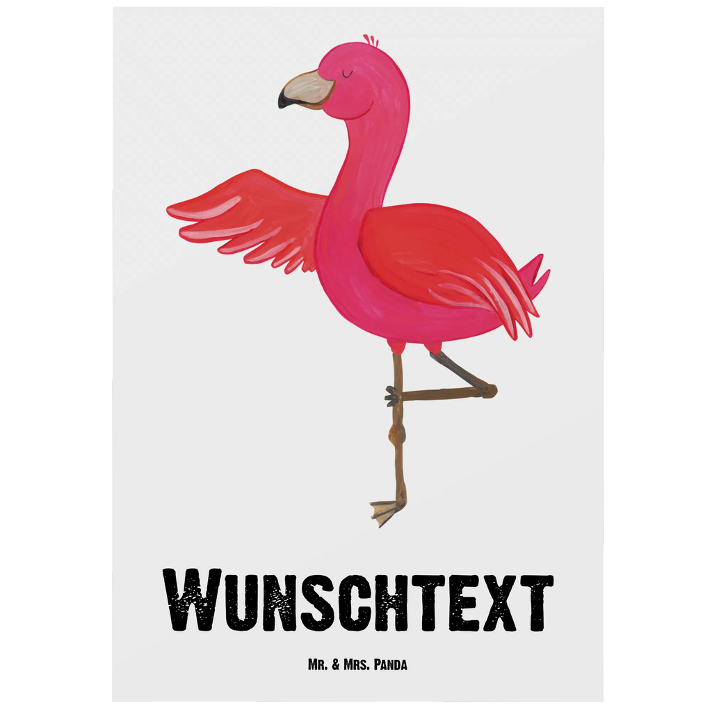 Personalisierte Postkarte Flamingo Yoga Postkarte mit Namen, Postkarte bedrucken, Postkarte mit Wunschtext, Postkarte personalisierbar, Geschenkkarte mit Namen, Grußkarte mit Namen, Karte mit Namen, Einladung mit Namen, Ansichtskarte mit Namen, Geschenkkarte mit Wunschtext, Grußkarte mit Wunschtext, Karte mit Wunschtext, Einladung mit Wunschtext, Ansichtskarte mit Wunschtext, Flamingo, Vogel, Yoga, Namaste, Achtsamkeit, Yoga-Übung, Entspannung, Ärger, Aufregen, Tiefenentspannung