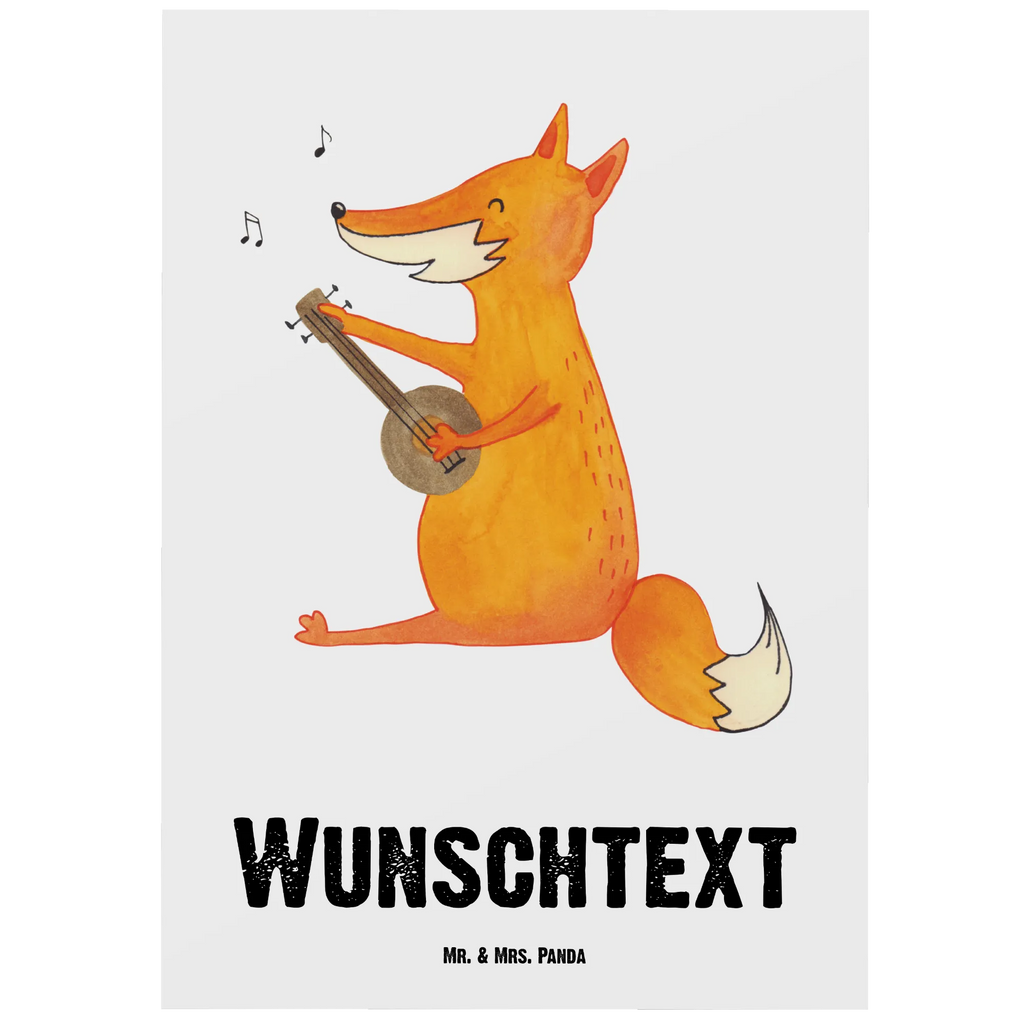 Personalisierte Postkarte Fuchs Gitarre Postkarte mit Namen, Postkarte bedrucken, Postkarte mit Wunschtext, Postkarte personalisierbar, Geschenkkarte mit Namen, Grußkarte mit Namen, Karte mit Namen, Einladung mit Namen, Ansichtskarte mit Namen, Geschenkkarte mit Wunschtext, Grußkarte mit Wunschtext, Karte mit Wunschtext, Einladung mit Wunschtext, Ansichtskarte mit Wunschtext, Fuchs, Füchse, Geschenk Musiker, Musik Spruch, Musikerin, Sänger, Sängerin, Gitarre