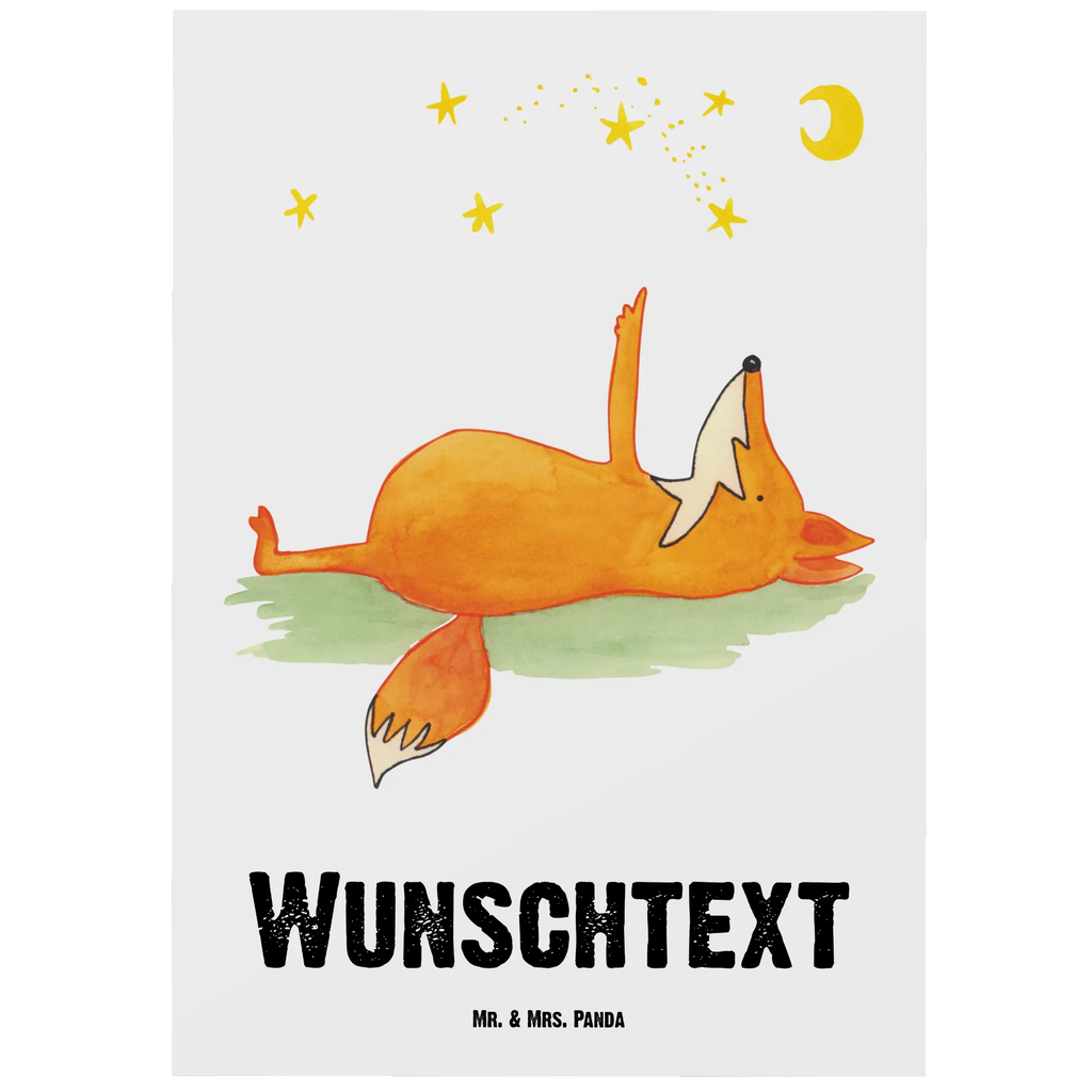 Personalisierte Postkarte Fuchs Sterne Postkarte mit Namen, Postkarte bedrucken, Postkarte mit Wunschtext, Postkarte personalisierbar, Geschenkkarte mit Namen, Grußkarte mit Namen, Karte mit Namen, Einladung mit Namen, Ansichtskarte mit Namen, Geschenkkarte mit Wunschtext, Grußkarte mit Wunschtext, Karte mit Wunschtext, Einladung mit Wunschtext, Ansichtskarte mit Wunschtext, Fuchs, Füchse, tröstende Worte, Spruch positiv, Spruch schön, Romantik, Always Look on the Bright Side of Life