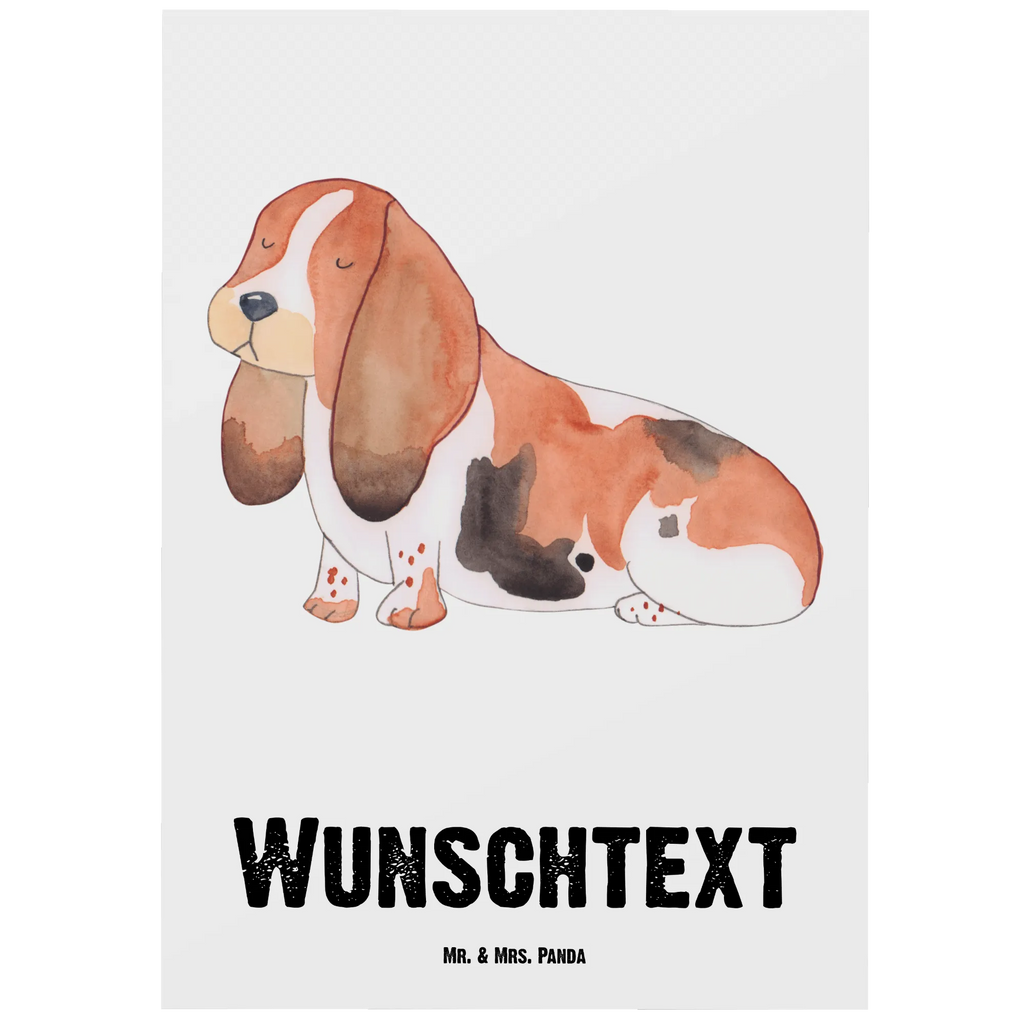 Personalisierte Postkarte Hund Basset Hound Postkarte mit Namen, Postkarte bedrucken, Postkarte mit Wunschtext, Postkarte personalisierbar, Geschenkkarte mit Namen, Grußkarte mit Namen, Karte mit Namen, Einladung mit Namen, Ansichtskarte mit Namen, Geschenkkarte mit Wunschtext, Grußkarte mit Wunschtext, Karte mit Wunschtext, Einladung mit Wunschtext, Ansichtskarte mit Wunschtext, Hund, Hundemotiv, Haustier, Hunderasse, Tierliebhaber, Hundebesitzer, Sprüche, Basset Hound, Basset, Hundeliebe, kinderlos