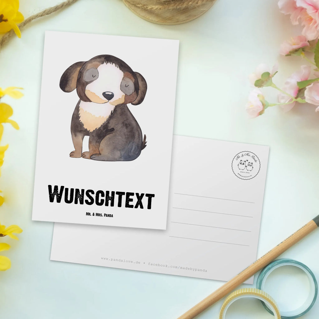 Personalisierte Postkarte Hund entspannt Postkarte mit Namen, Postkarte bedrucken, Postkarte mit Wunschtext, Postkarte personalisierbar, Geschenkkarte mit Namen, Grußkarte mit Namen, Karte mit Namen, Einladung mit Namen, Ansichtskarte mit Namen, Geschenkkarte mit Wunschtext, Grußkarte mit Wunschtext, Karte mit Wunschtext, Einladung mit Wunschtext, Ansichtskarte mit Wunschtext, Hund, Hundemotiv, Haustier, Hunderasse, Tierliebhaber, Hundebesitzer, Sprüche, schwarzer Hund, Hundeliebe, Liebe, Hundeglück