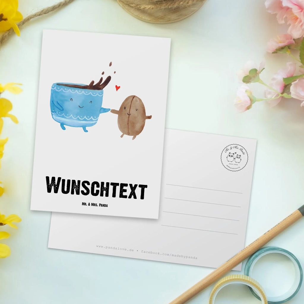 Personalisierte Postkarte Kaffee Bohne Postkarte mit Namen, Postkarte bedrucken, Postkarte mit Wunschtext, Postkarte personalisierbar, Geschenkkarte mit Namen, Grußkarte mit Namen, Karte mit Namen, Einladung mit Namen, Ansichtskarte mit Namen, Geschenkkarte mit Wunschtext, Grußkarte mit Wunschtext, Karte mit Wunschtext, Einladung mit Wunschtext, Ansichtskarte mit Wunschtext, Tiermotive, Gute Laune, lustige Sprüche, Tiere, Kaffee, Kaffeebohne, Genuss, Zufriedenheit, Glück