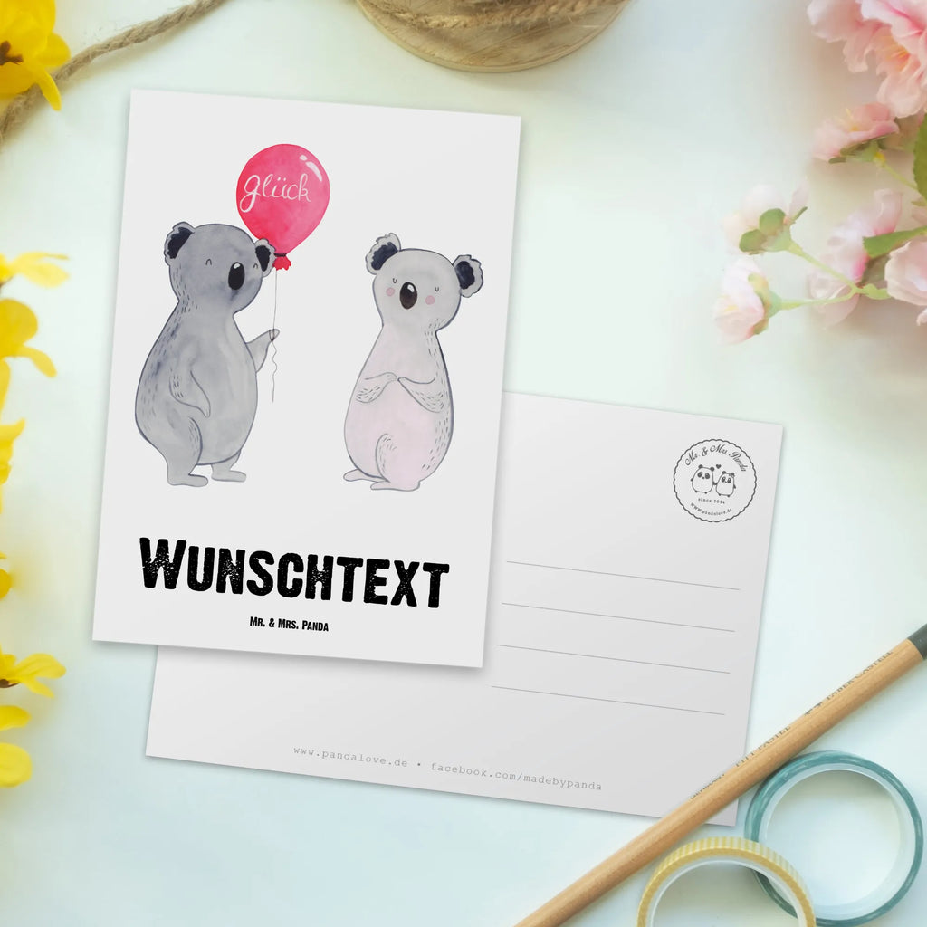 Personalisierte Postkarte Koala Luftballon Postkarte mit Namen, Postkarte bedrucken, Postkarte mit Wunschtext, Postkarte personalisierbar, Geschenkkarte mit Namen, Grußkarte mit Namen, Karte mit Namen, Einladung mit Namen, Ansichtskarte mit Namen, Geschenkkarte mit Wunschtext, Grußkarte mit Wunschtext, Karte mit Wunschtext, Einladung mit Wunschtext, Ansichtskarte mit Wunschtext, Koala, Koalabär, Luftballon, Party, Geburtstag, Geschenk