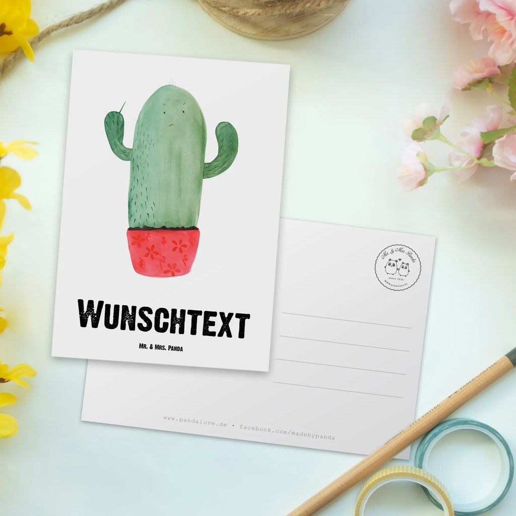 Personalisierte Postkarte Kaktus wütend Postkarte mit Namen, Postkarte bedrucken, Postkarte mit Wunschtext, Postkarte personalisierbar, Geschenkkarte mit Namen, Grußkarte mit Namen, Karte mit Namen, Einladung mit Namen, Ansichtskarte mit Namen, Geschenkkarte mit Wunschtext, Grußkarte mit Wunschtext, Karte mit Wunschtext, Einladung mit Wunschtext, Ansichtskarte mit Wunschtext, Kaktus, Kakteen, ärgern, Büro, Schule, Büroalltag, Chefin, Kollege, Kollegin, wütend