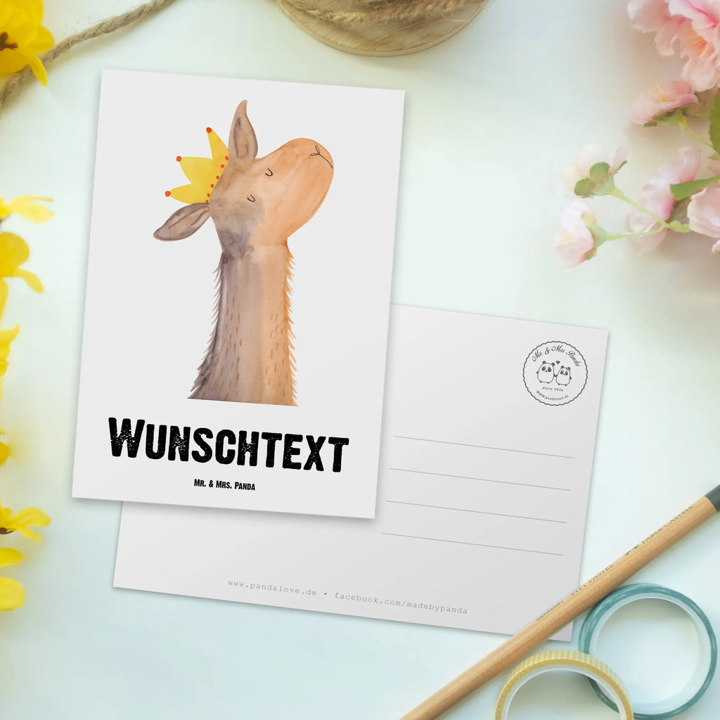 Personalisierte Postkarte Lamakopf König Postkarte mit Namen, Postkarte bedrucken, Postkarte mit Wunschtext, Postkarte personalisierbar, Geschenkkarte mit Namen, Grußkarte mit Namen, Karte mit Namen, Einladung mit Namen, Ansichtskarte mit Namen, Geschenkkarte mit Wunschtext, Grußkarte mit Wunschtext, Karte mit Wunschtext, Einladung mit Wunschtext, Ansichtskarte mit Wunschtext, Lama, Alpaka, Lamas, König, Königin, Freundin, Mama, Papa, Büro Kollege, Kollegin, Chef, Vorgesetzter, Abi, Abitur