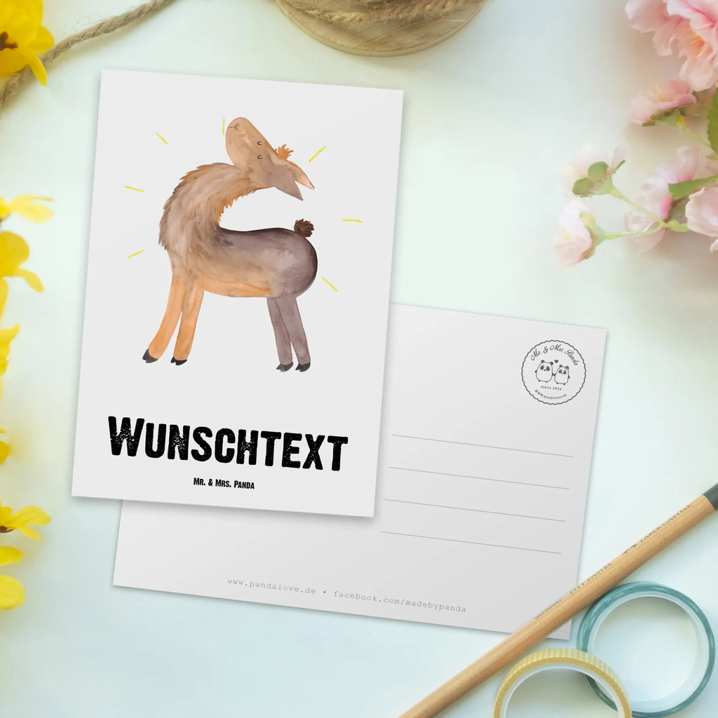 Personalisierte Postkarte Lama stolz Postkarte mit Namen, Postkarte bedrucken, Postkarte mit Wunschtext, Postkarte personalisierbar, Geschenkkarte mit Namen, Grußkarte mit Namen, Karte mit Namen, Einladung mit Namen, Ansichtskarte mit Namen, Geschenkkarte mit Wunschtext, Grußkarte mit Wunschtext, Karte mit Wunschtext, Einladung mit Wunschtext, Ansichtskarte mit Wunschtext, Lama, Alpaka, Lamas, Außenseiter, Anders, Neustart, stolz, Hippie, Freundin, Freundinnen, beste Freundin, Kumpel, Familie, Family