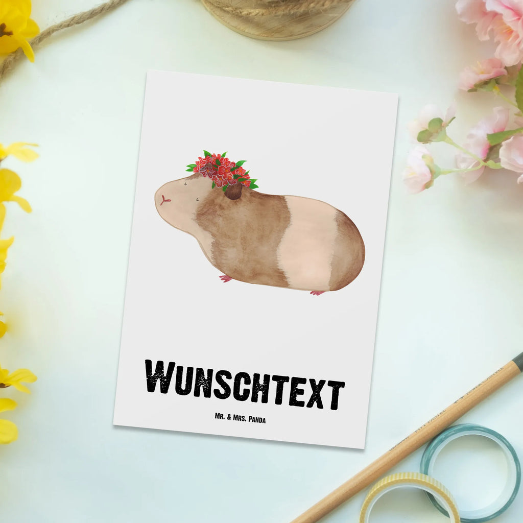 Personalisierte Postkarte Meerschweinchen weise Postkarte mit Namen, Postkarte bedrucken, Postkarte mit Wunschtext, Postkarte personalisierbar, Geschenkkarte mit Namen, Grußkarte mit Namen, Karte mit Namen, Einladung mit Namen, Ansichtskarte mit Namen, Geschenkkarte mit Wunschtext, Grußkarte mit Wunschtext, Karte mit Wunschtext, Einladung mit Wunschtext, Ansichtskarte mit Wunschtext, Tiermotive, Gute Laune, lustige Sprüche, Tiere, Meerschweinchen, Meerie, Meeries, Wunder, Blumenkind, Realität, Spruch, Weisheit, Motivation, Wunderland