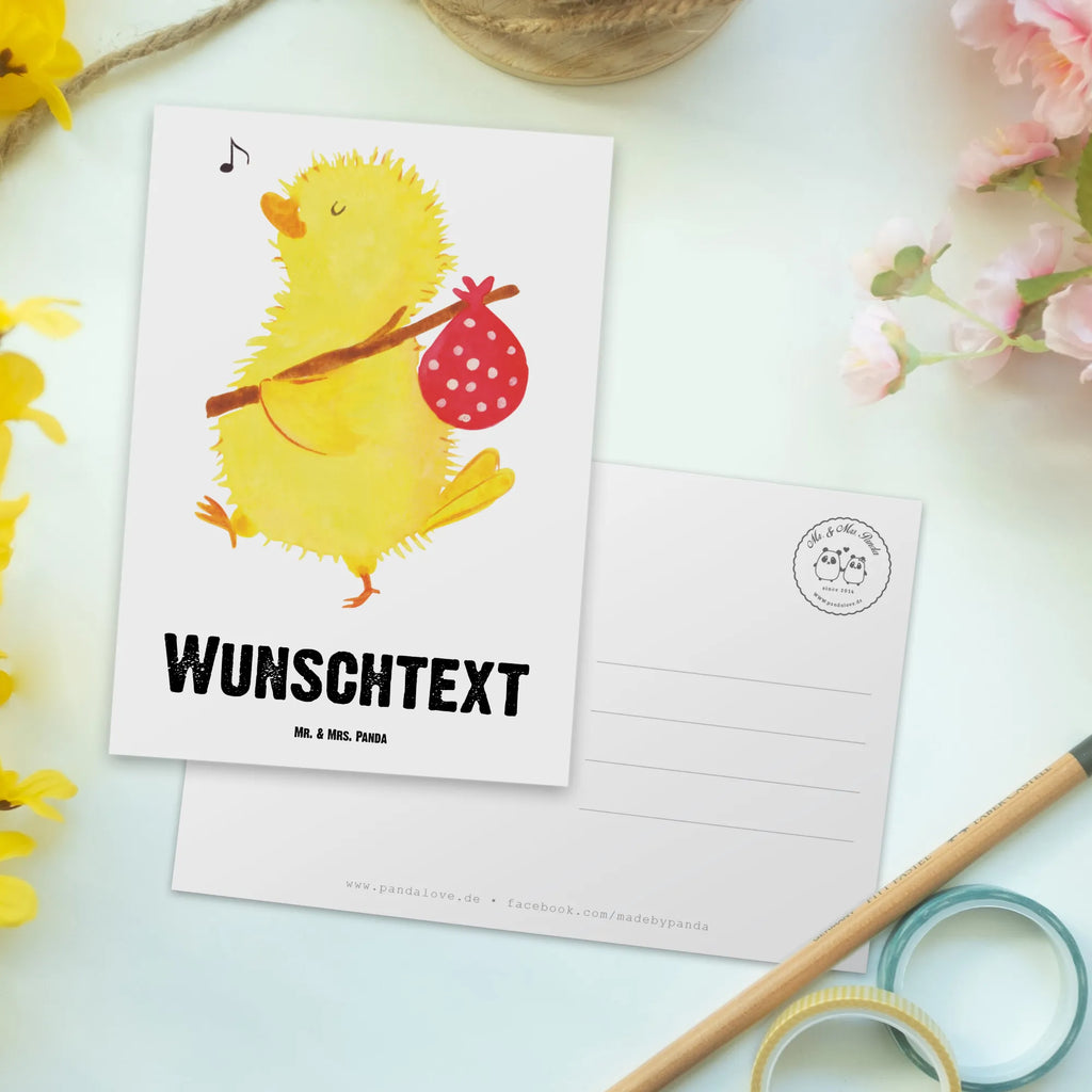 Personalisierte Postkarte Küken Wanderer Postkarte mit Namen, Postkarte bedrucken, Postkarte mit Wunschtext, Postkarte personalisierbar, Geschenkkarte mit Namen, Grußkarte mit Namen, Karte mit Namen, Einladung mit Namen, Ansichtskarte mit Namen, Geschenkkarte mit Wunschtext, Grußkarte mit Wunschtext, Karte mit Wunschtext, Einladung mit Wunschtext, Ansichtskarte mit Wunschtext, Ostern, Osterhase, Ostergeschenke, Osternest, Osterdeko, Geschenke zu Ostern, Ostern Geschenk, Ostergeschenke Kinder, Ostern Kinder, Küken, Osterei, Ostereier, Ei, Frühlingsgefühle, Freude, Grüße, liebe Grüße, Frohe Ostern, Ostergrüße, Flausen, Wunder, Reisen, Weltenbummler, Zeit, Zeitmanagement, Backpacker