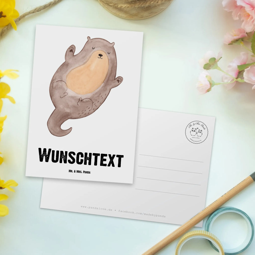 Personalisierte Postkarte Otter Umarmen Postkarte mit Namen, Postkarte bedrucken, Postkarte mit Wunschtext, Postkarte personalisierbar, Geschenkkarte mit Namen, Grußkarte mit Namen, Karte mit Namen, Einladung mit Namen, Ansichtskarte mit Namen, Geschenkkarte mit Wunschtext, Grußkarte mit Wunschtext, Karte mit Wunschtext, Einladung mit Wunschtext, Ansichtskarte mit Wunschtext, Otter, Fischotter, Seeotter, Otter Seeotter See Otter