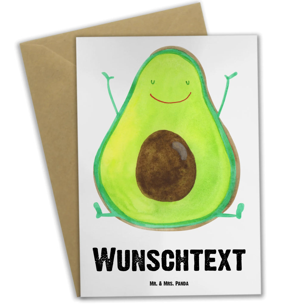 Personalisierte Grußkarte Avocado Happy Personalisierte Grußkarte, Personalisiertere Klappkarte, Personalisierte Einladungskarte, Personalisierte Glückwunschkarte, Personalisierte Hochzeitskarte, Personalisierte Geburtstagskarte, Grußkarte mit Namen, Grußkarte selber drucken, Grußkarte selbst gestalten, Grußkarte mit persönlichen Nachrichten, Grußkarte als Geldgeschenk, Grußkarten personalisiert, Personalisierte Karte, Avocado, Veggie, Vegan, Gesund, Chaos