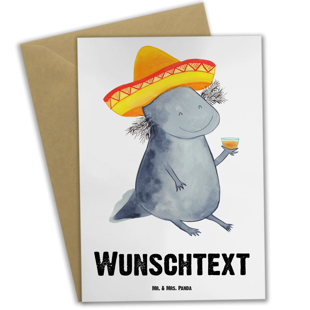 Personalisierte Grußkarte Axolotl Tequila Personalisierte Grußkarte, Personalisiertere Klappkarte, Personalisierte Einladungskarte, Personalisierte Glückwunschkarte, Personalisierte Hochzeitskarte, Personalisierte Geburtstagskarte, Grußkarte mit Namen, Grußkarte selber drucken, Grußkarte selbst gestalten, Grußkarte mit persönlichen Nachrichten, Grußkarte als Geldgeschenk, Grußkarten personalisiert, Personalisierte Karte, Axolotl, Molch, Mexico, Mexiko, Sombrero, Zitrone, Tequila, Motivation, Spruch, Schwanzlurch, Lurch, Lurche, Axolot, Feuerdrache, Feuersalamander