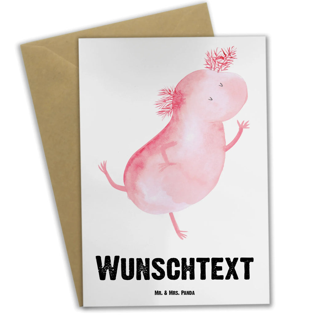 Personalisierte Grußkarte Axolotl Tanzen Personalisierte Grußkarte, Personalisiertere Klappkarte, Personalisierte Einladungskarte, Personalisierte Glückwunschkarte, Personalisierte Hochzeitskarte, Personalisierte Geburtstagskarte, Grußkarte mit Namen, Grußkarte selber drucken, Grußkarte selbst gestalten, Grußkarte mit persönlichen Nachrichten, Grußkarte als Geldgeschenk, Grußkarten personalisiert, Personalisierte Karte, Axolotl, Molch, Axolot, Schwanzlurch, Lurch, Lurche, Dachschaden, Sterne, verrückt, Freundin, beste Freundin