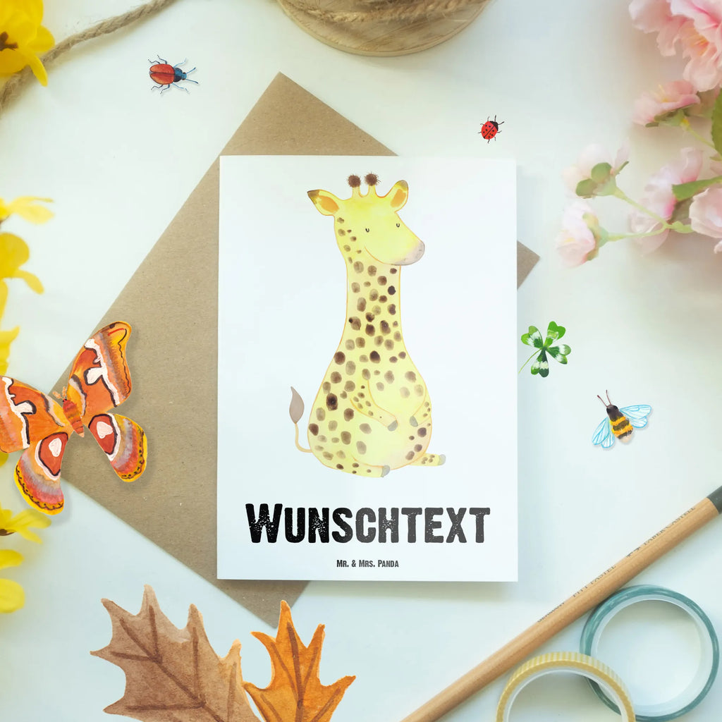 Personalisierte Grußkarte Giraffe Zufrieden Personalisierte Grußkarte, Personalisiertere Klappkarte, Personalisierte Einladungskarte, Personalisierte Glückwunschkarte, Personalisierte Hochzeitskarte, Personalisierte Geburtstagskarte, Grußkarte mit Namen, Grußkarte selber drucken, Grußkarte selbst gestalten, Grußkarte mit persönlichen Nachrichten, Grußkarte als Geldgeschenk, Grußkarten personalisiert, Personalisierte Karte, Afrika, Wildtiere, Giraffe, Zufrieden, Glück, Abenteuer