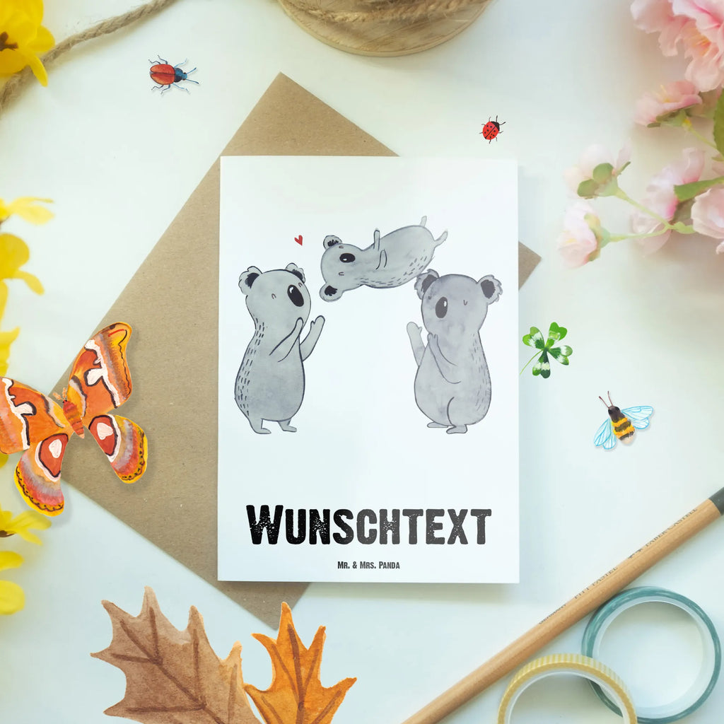 Personalisierte Grußkarte Koala Feiern Sich Personalisierte Grußkarte, Personalisiertere Klappkarte, Personalisierte Einladungskarte, Personalisierte Glückwunschkarte, Personalisierte Hochzeitskarte, Personalisierte Geburtstagskarte, Grußkarte mit Namen, Grußkarte selber drucken, Grußkarte selbst gestalten, Grußkarte mit persönlichen Nachrichten, Grußkarte als Geldgeschenk, Grußkarten personalisiert, Personalisierte Karte, Geburtstag, Geburtstagsgeschenk, Geschenk, Koala, Familie, Kind, Eltern, Herz, Liebe